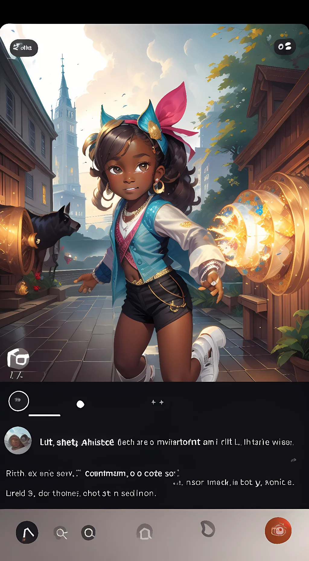 ai character: sunlight background