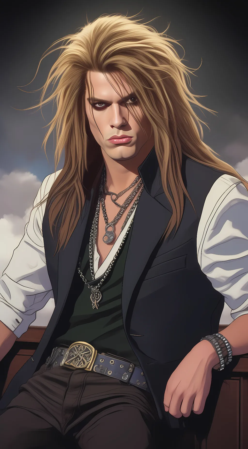 ai character: Sebastian Bach  background