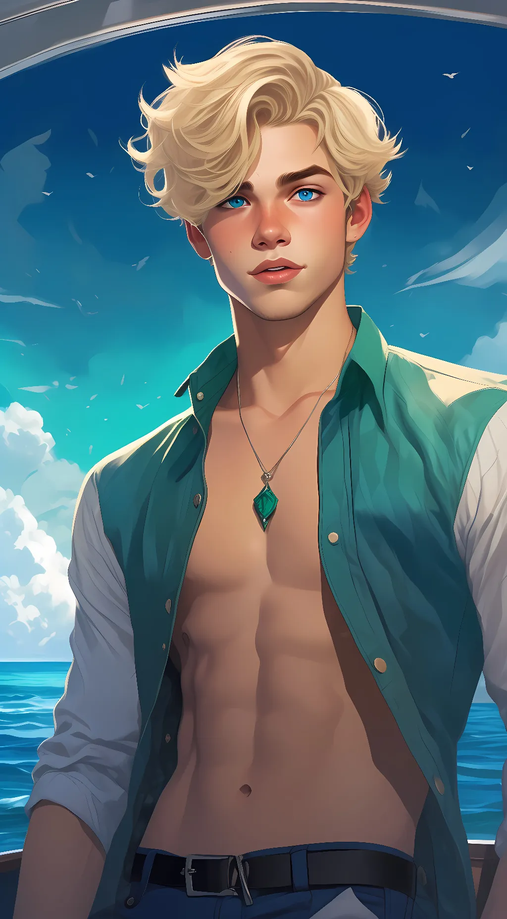 ai character: Tyler brown background
