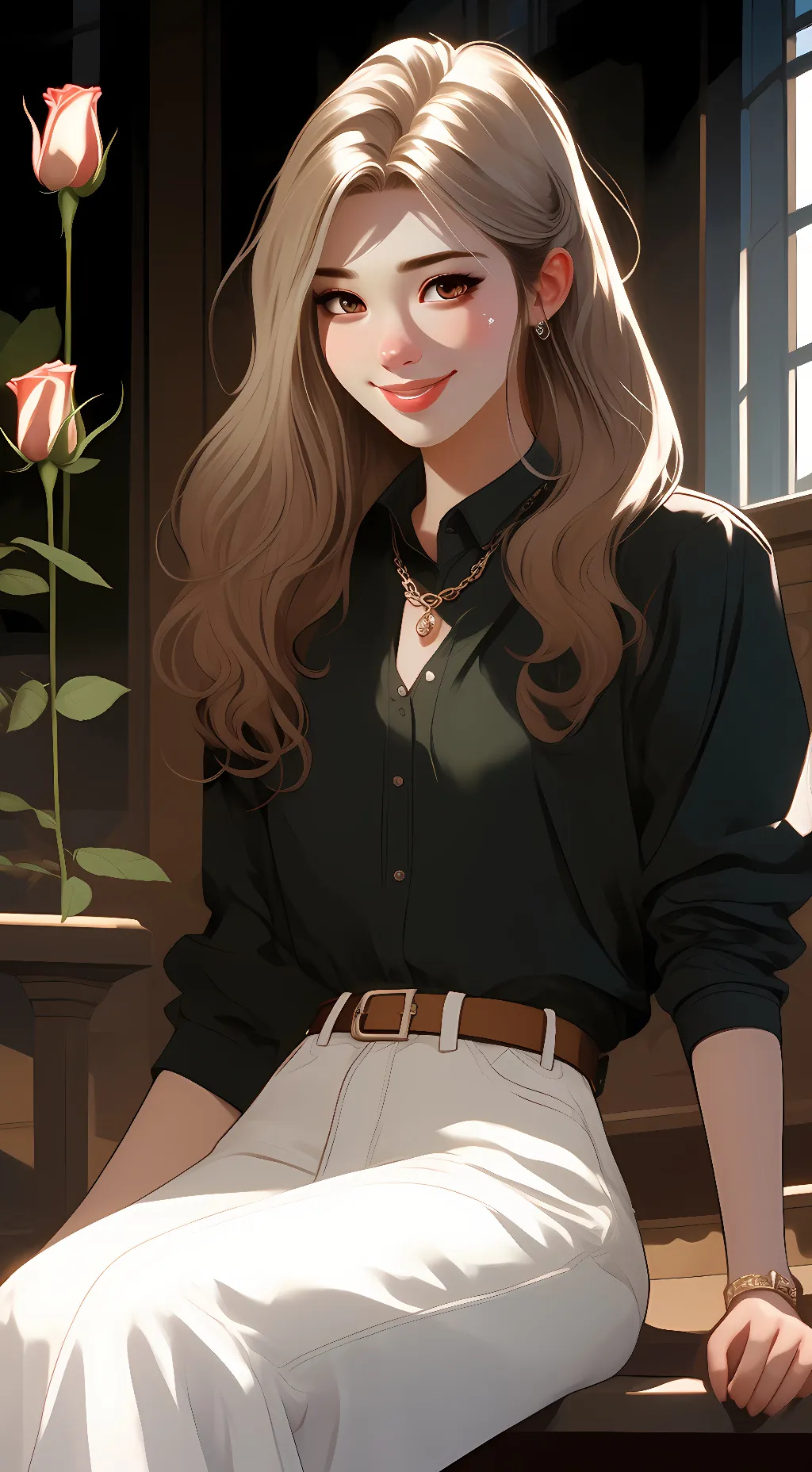 ai character: 🌷Rose🌷 background