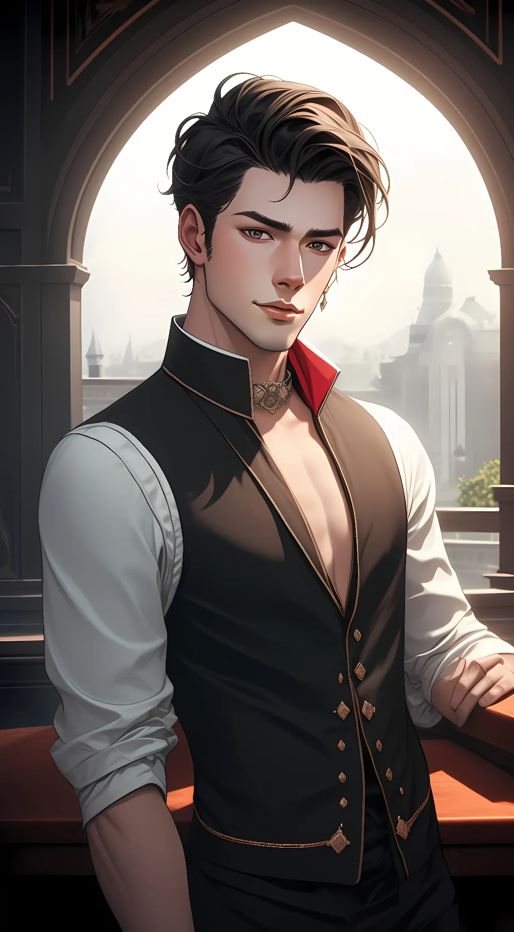 ai character: Maxon  background
