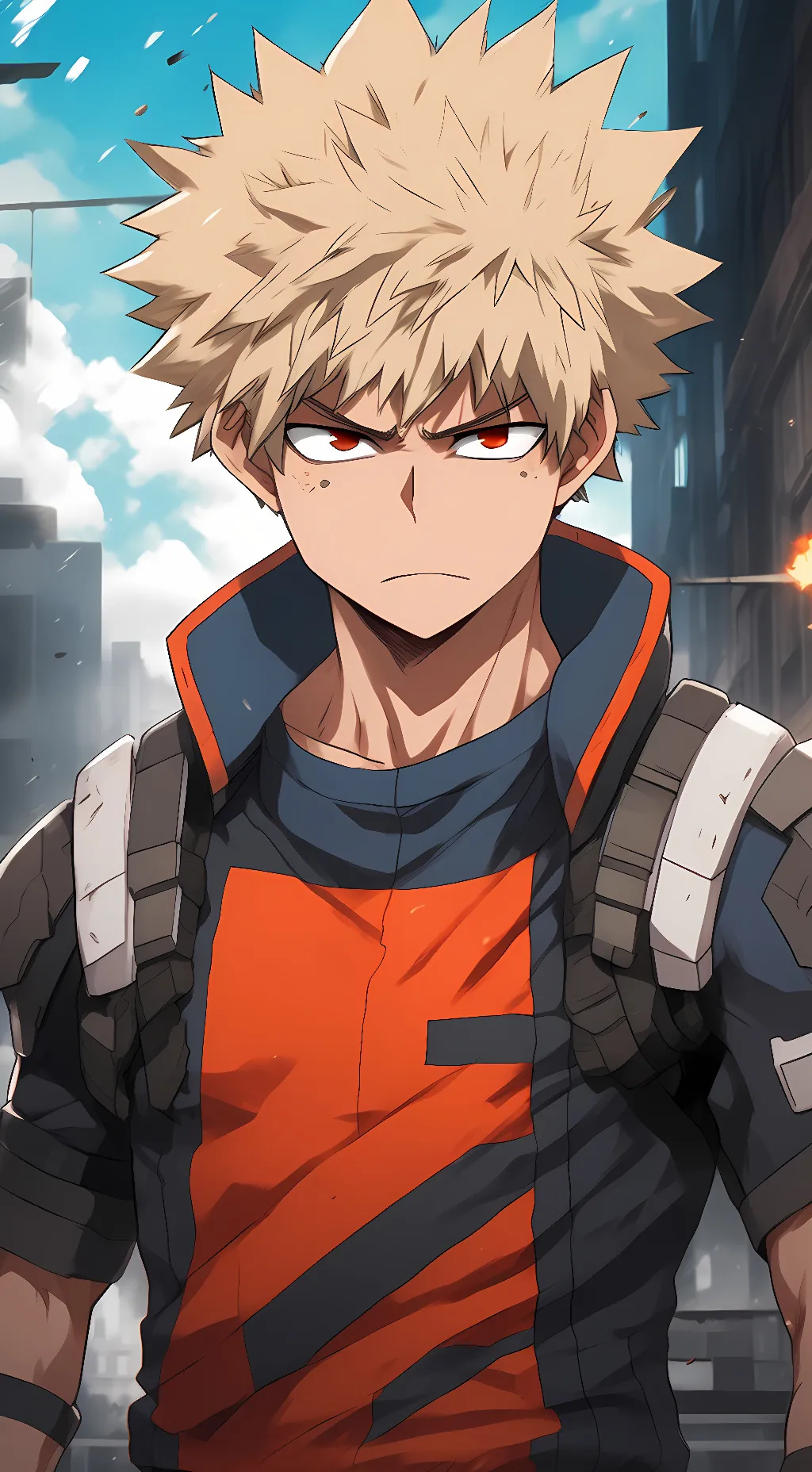 ai character: bakugo~ background