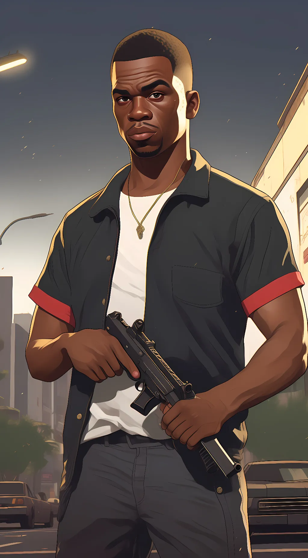 ai character: Franklin Clinton background