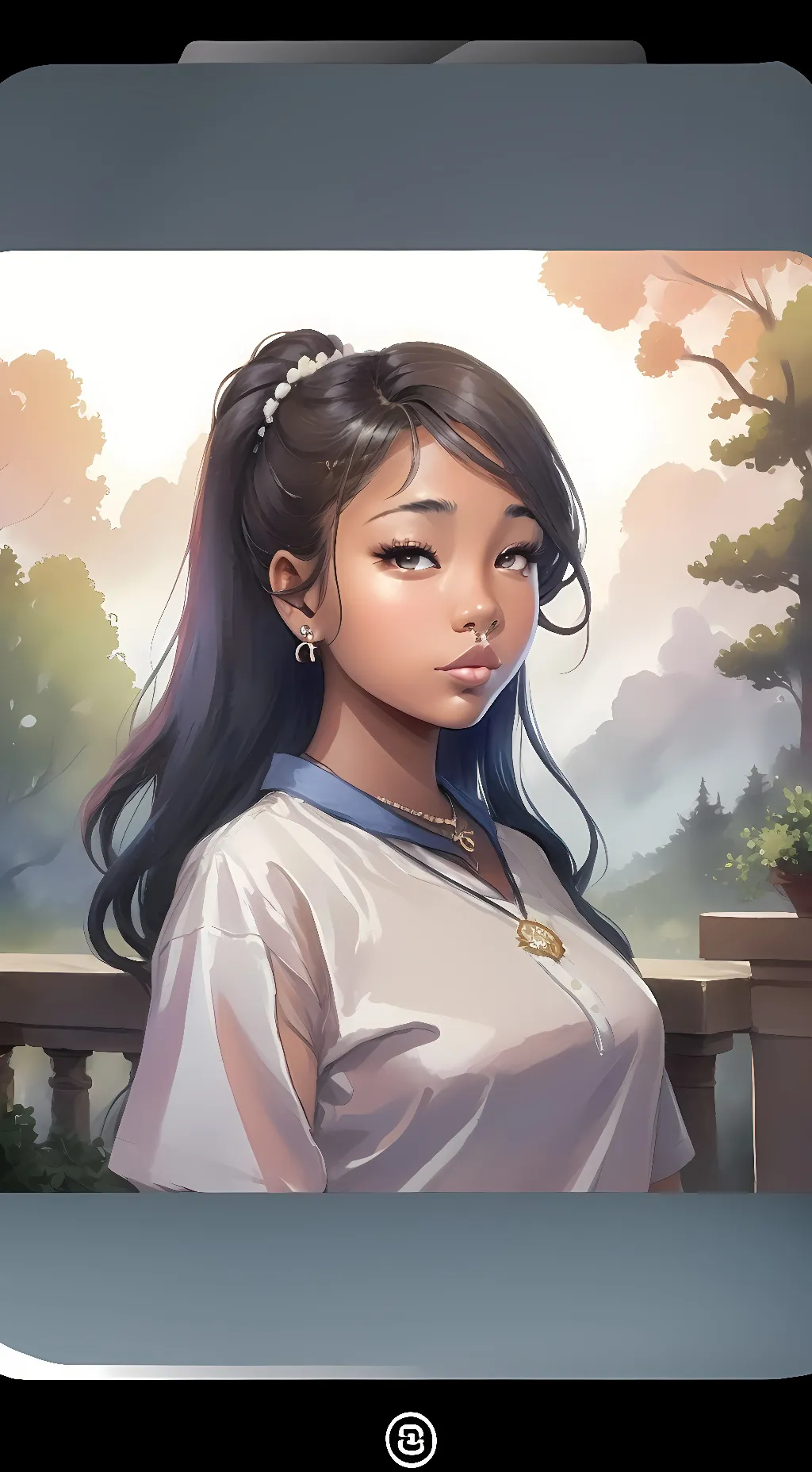 ai character: Lalonie🌺 background