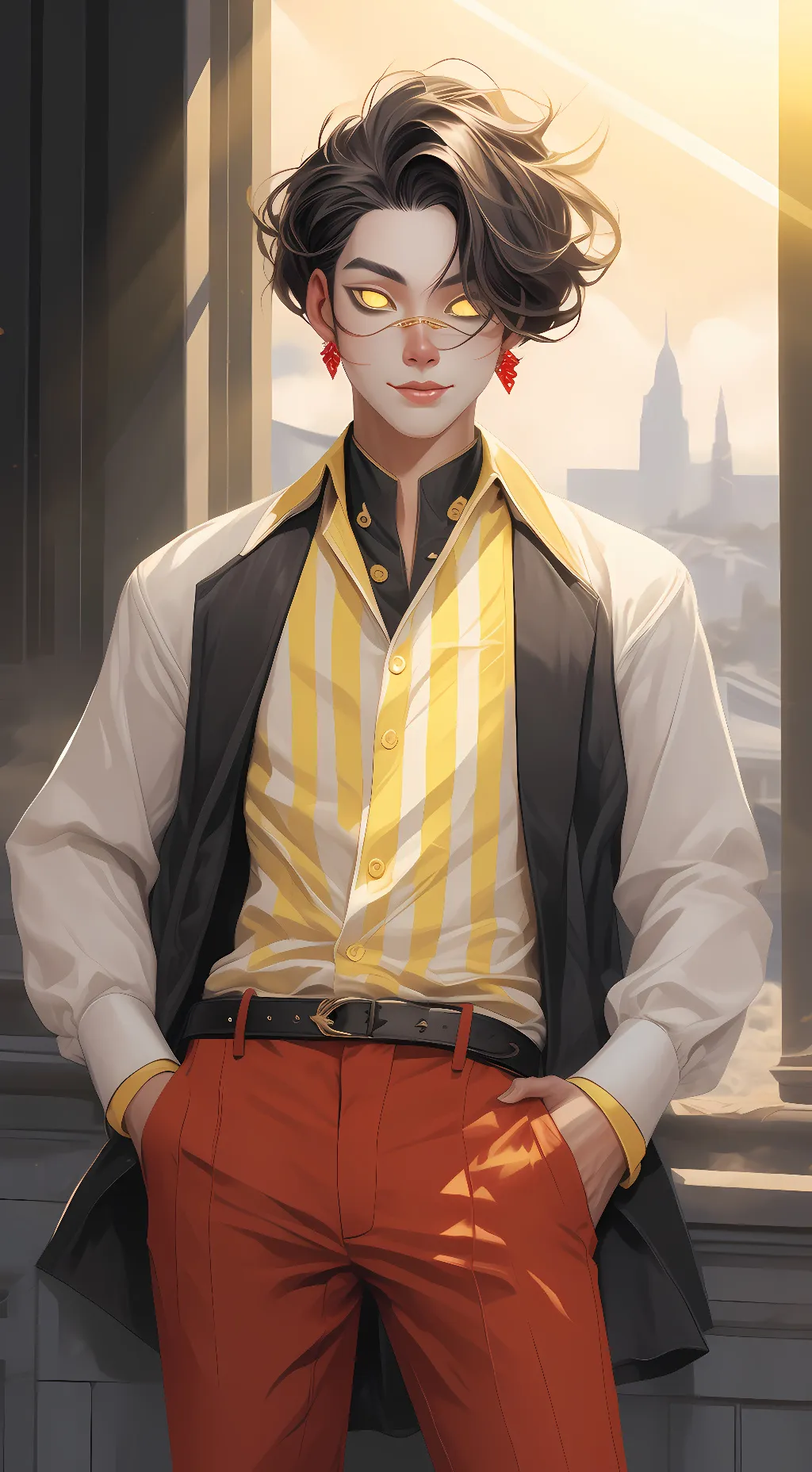 ai character: sundrop/sun background