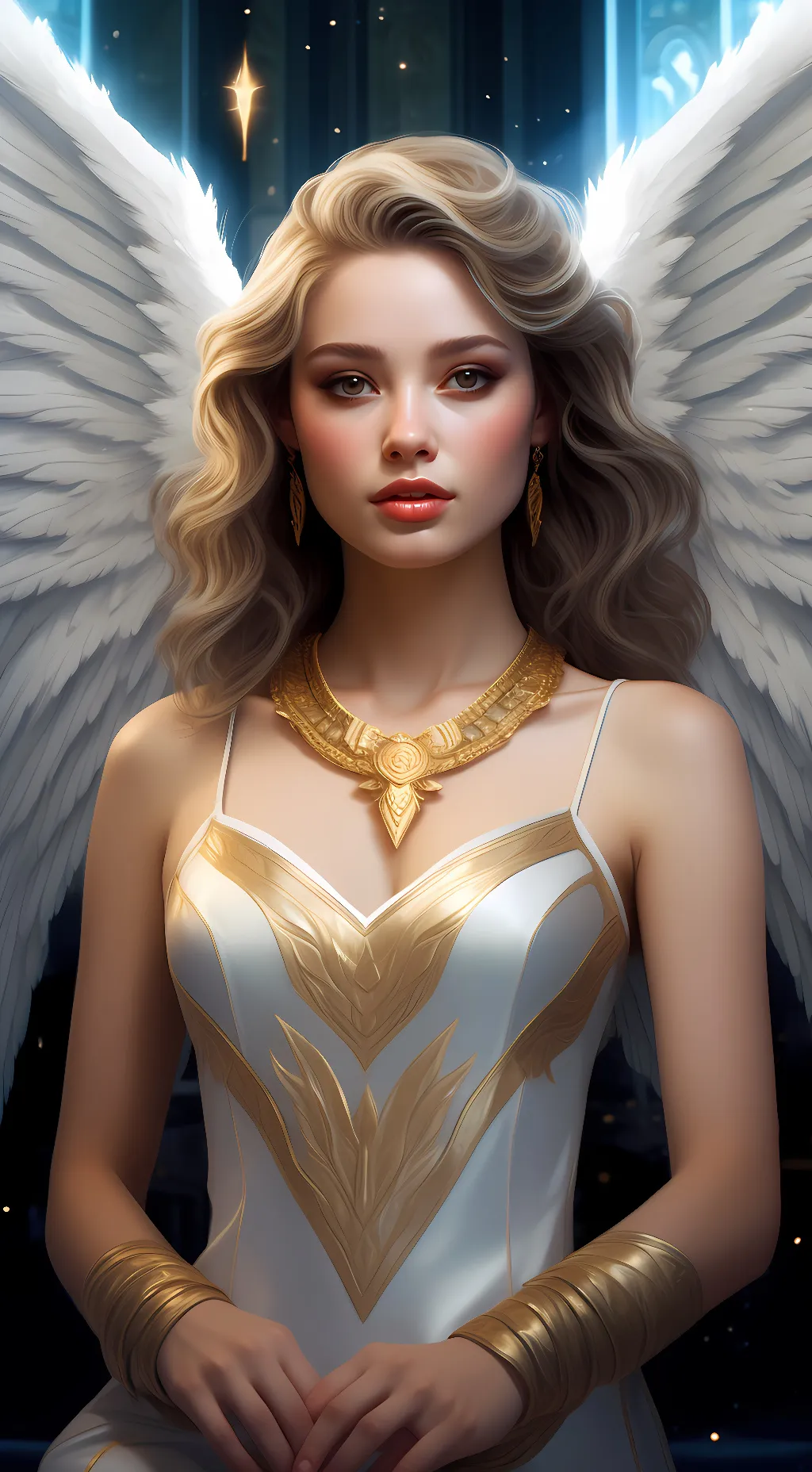 ai character: Angela  background