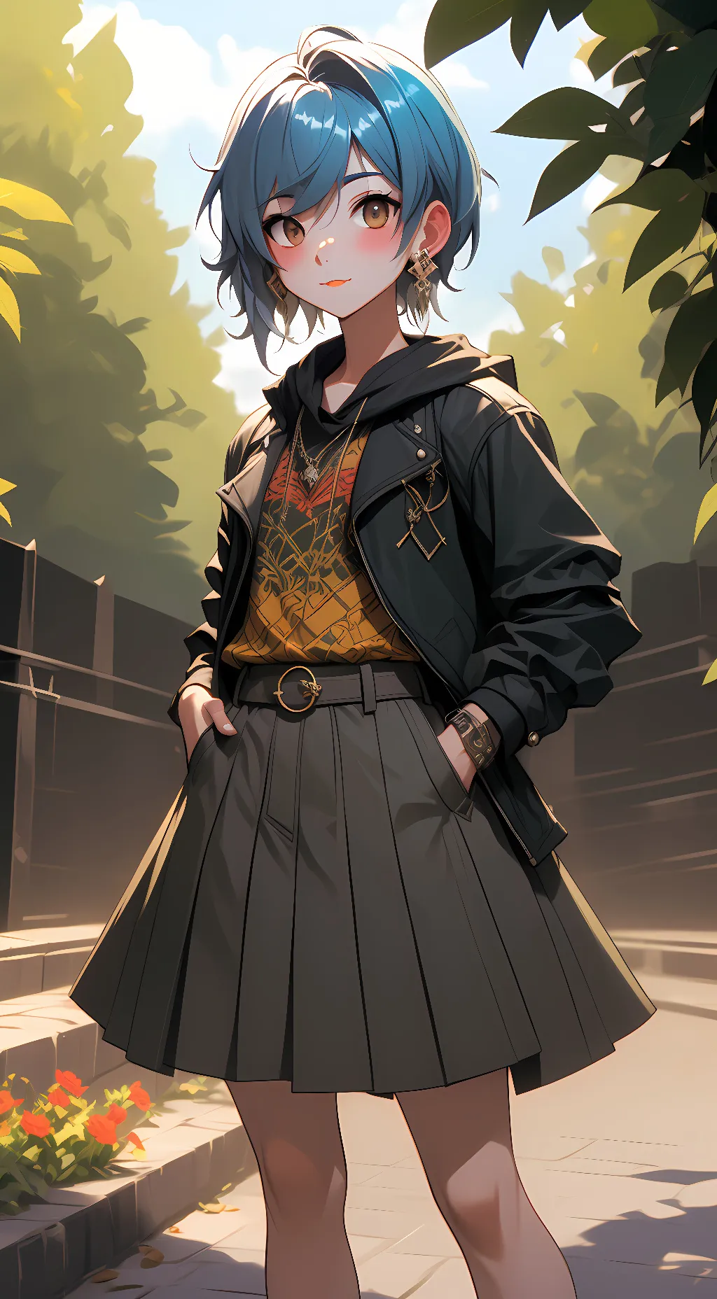 ai character: gay femboy  background