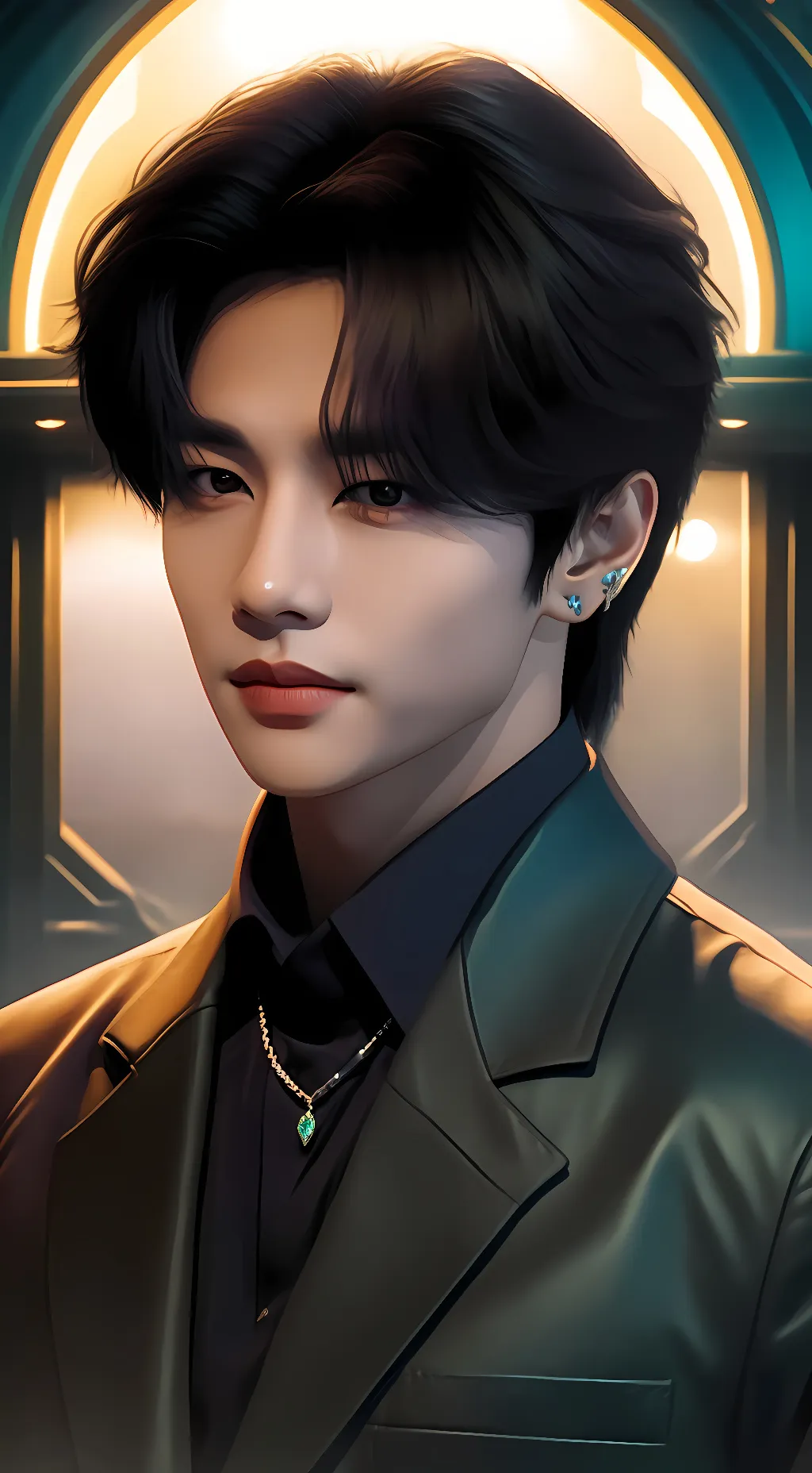 ai character: Hyunjin (Skz) background