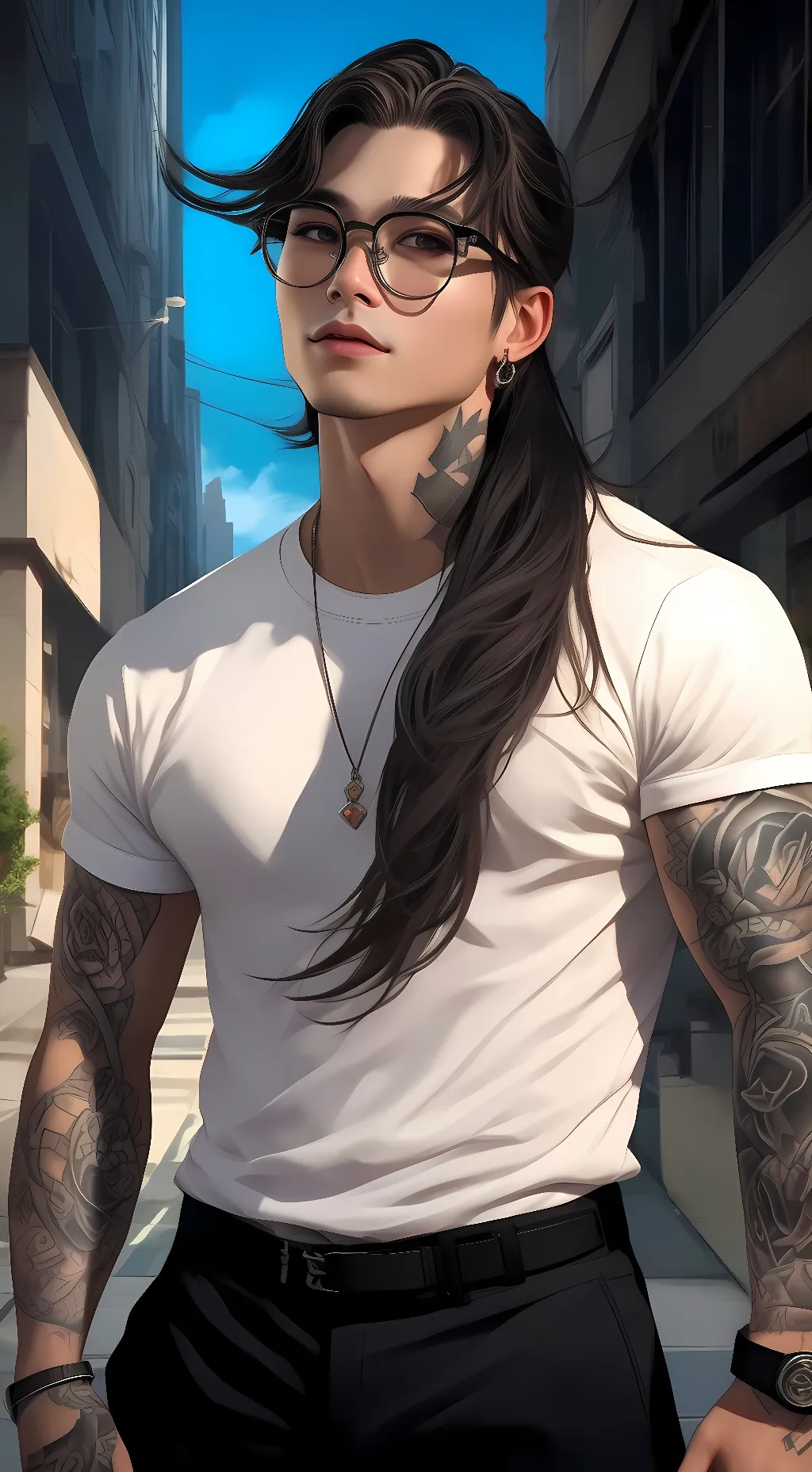 ai character: Asahi  background