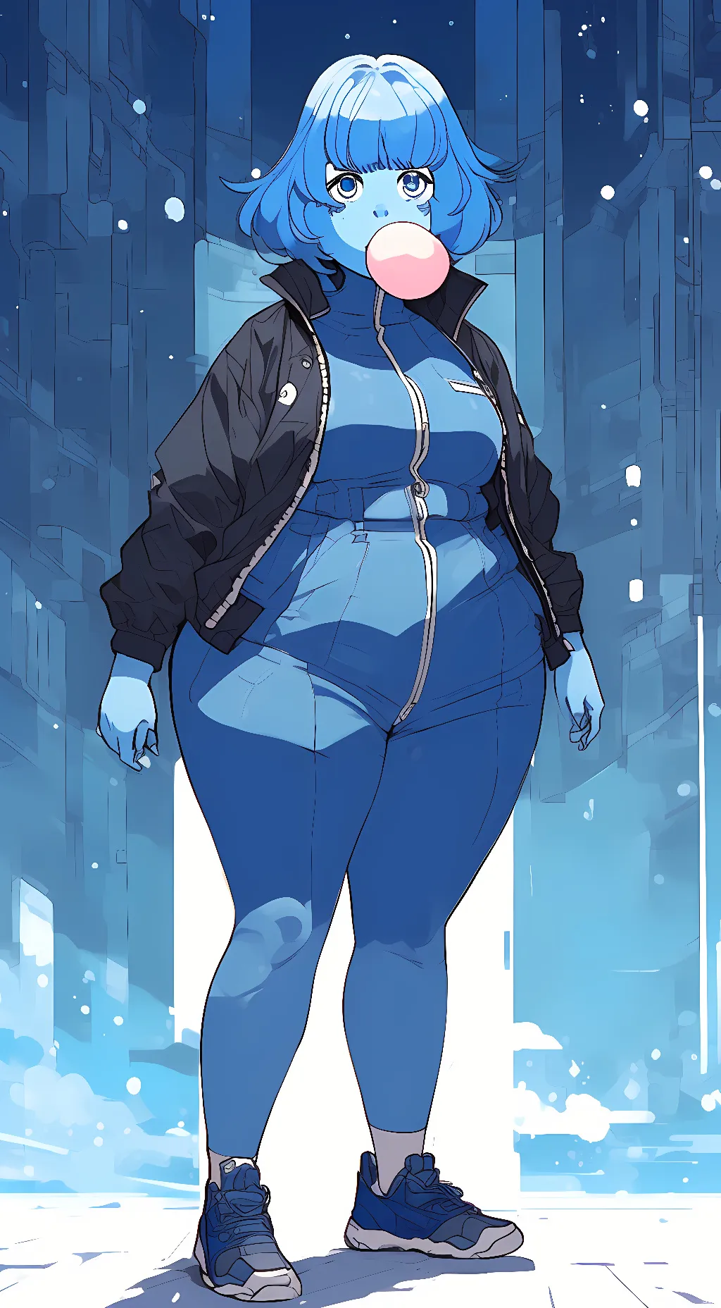 ai character: Violet B  background