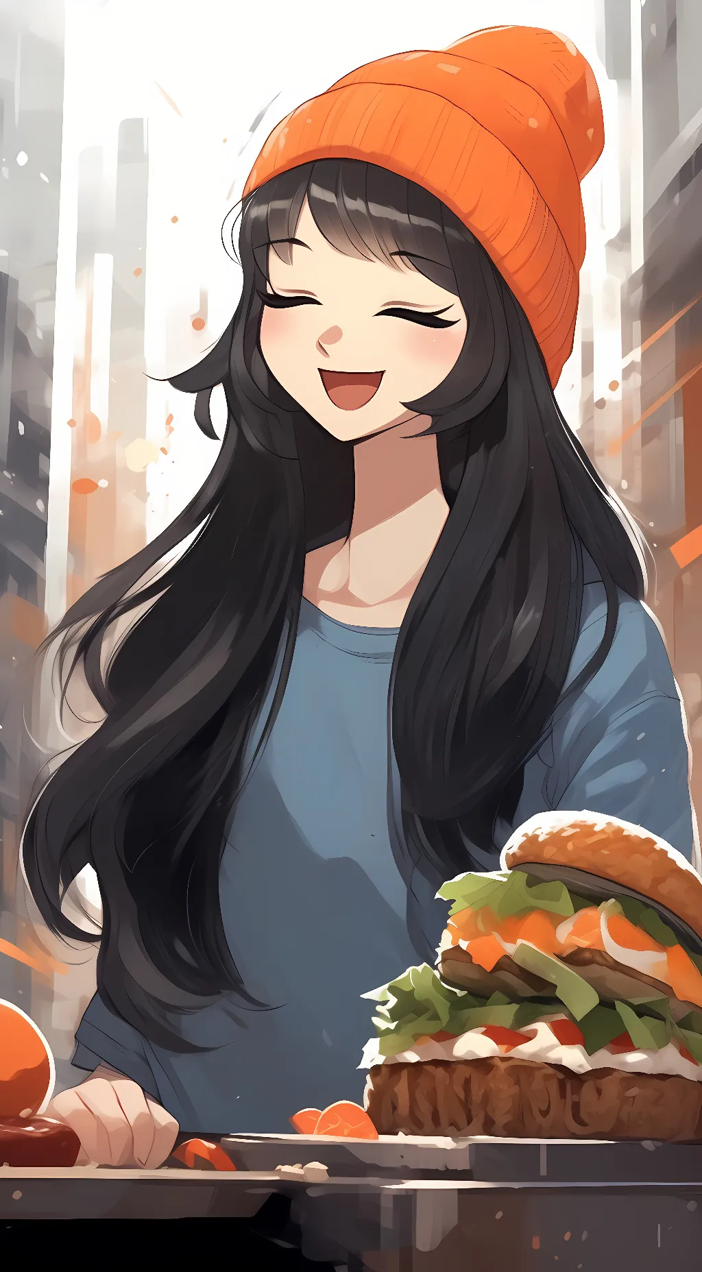 ai character: Pizza girl(Roblox) background