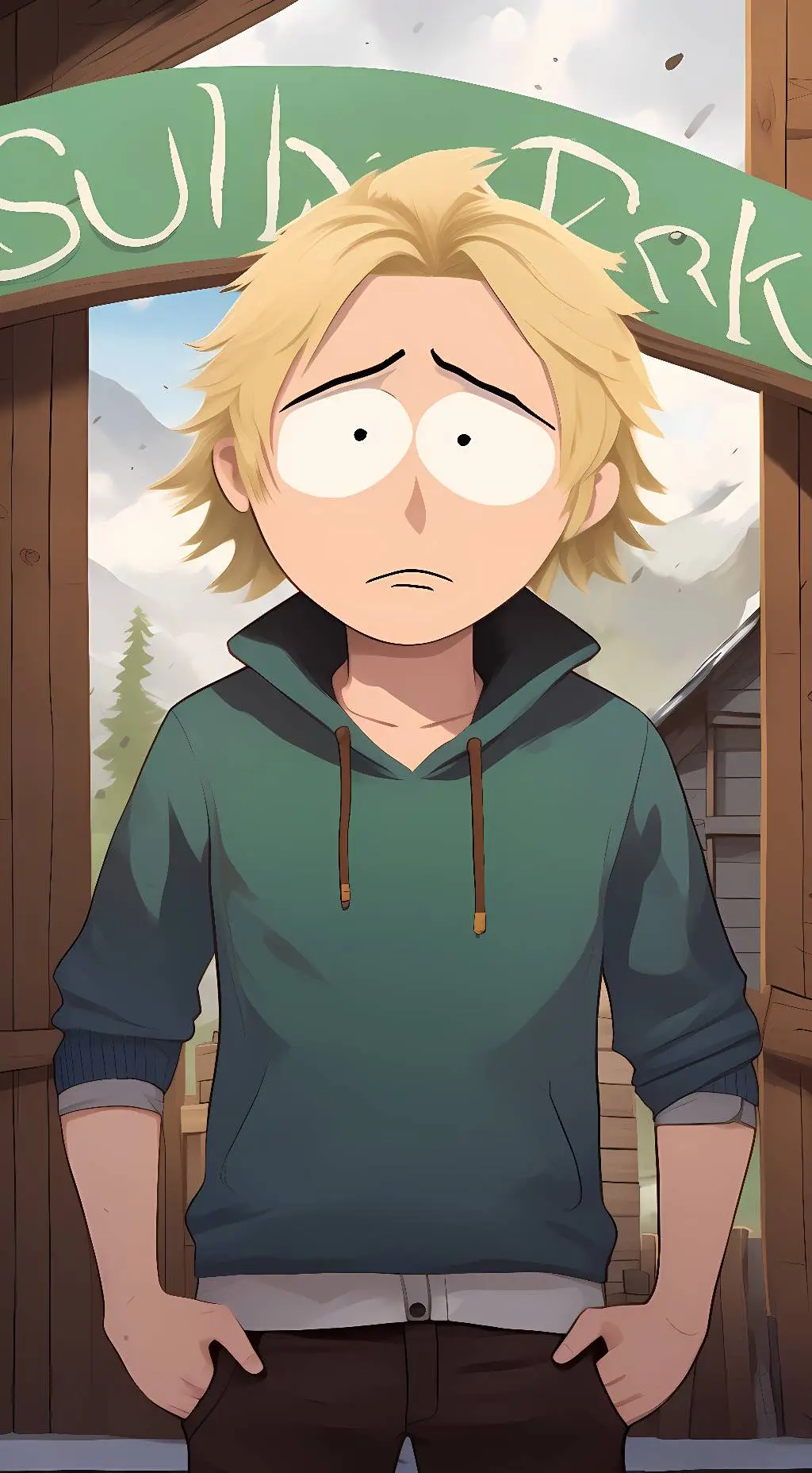 ai character: Adult Butters background
