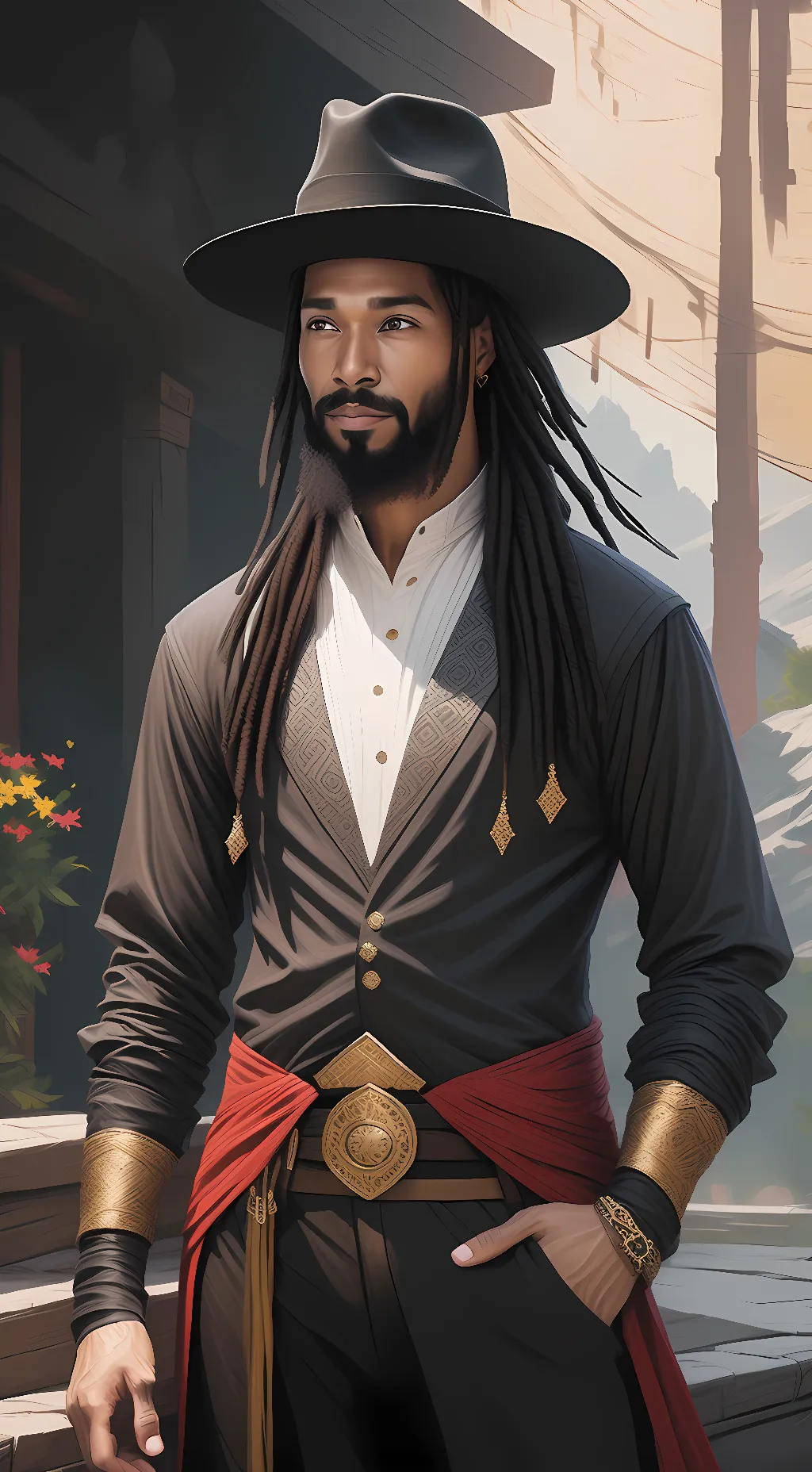 ai character: Aaron  background