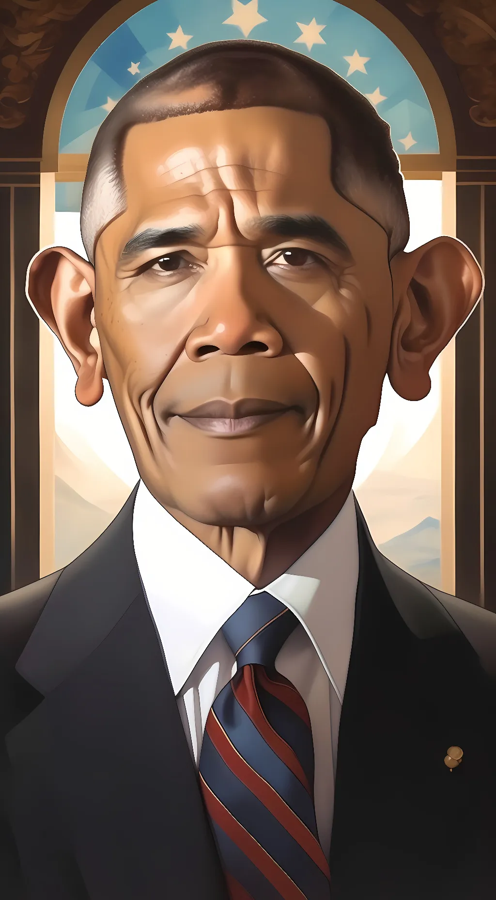 ai character: oboma background