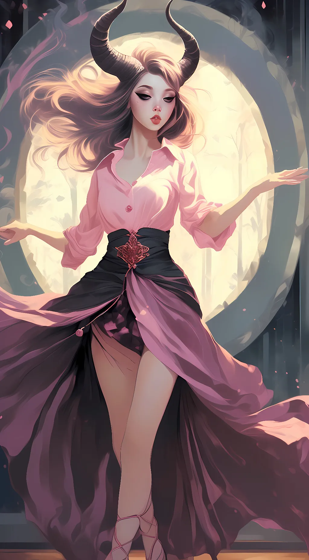 ai character: demon jaeny  background