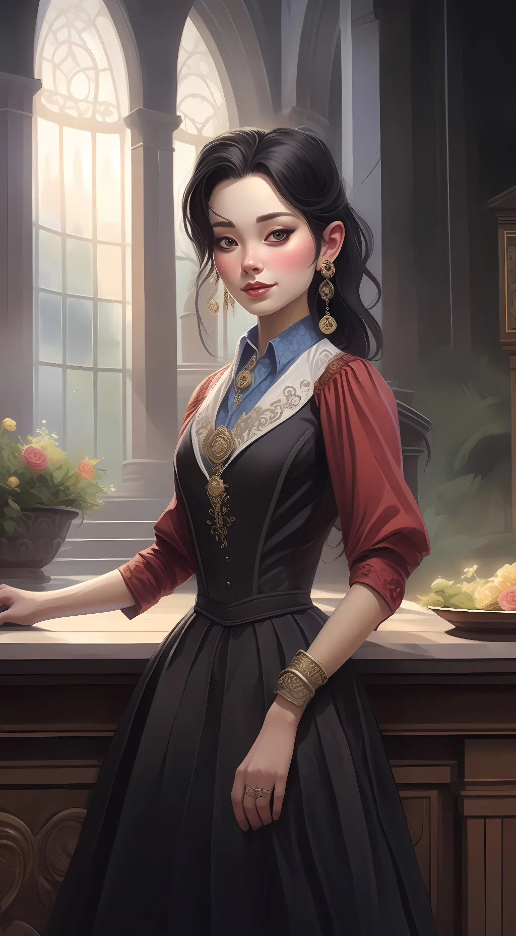 ai character: Luna background