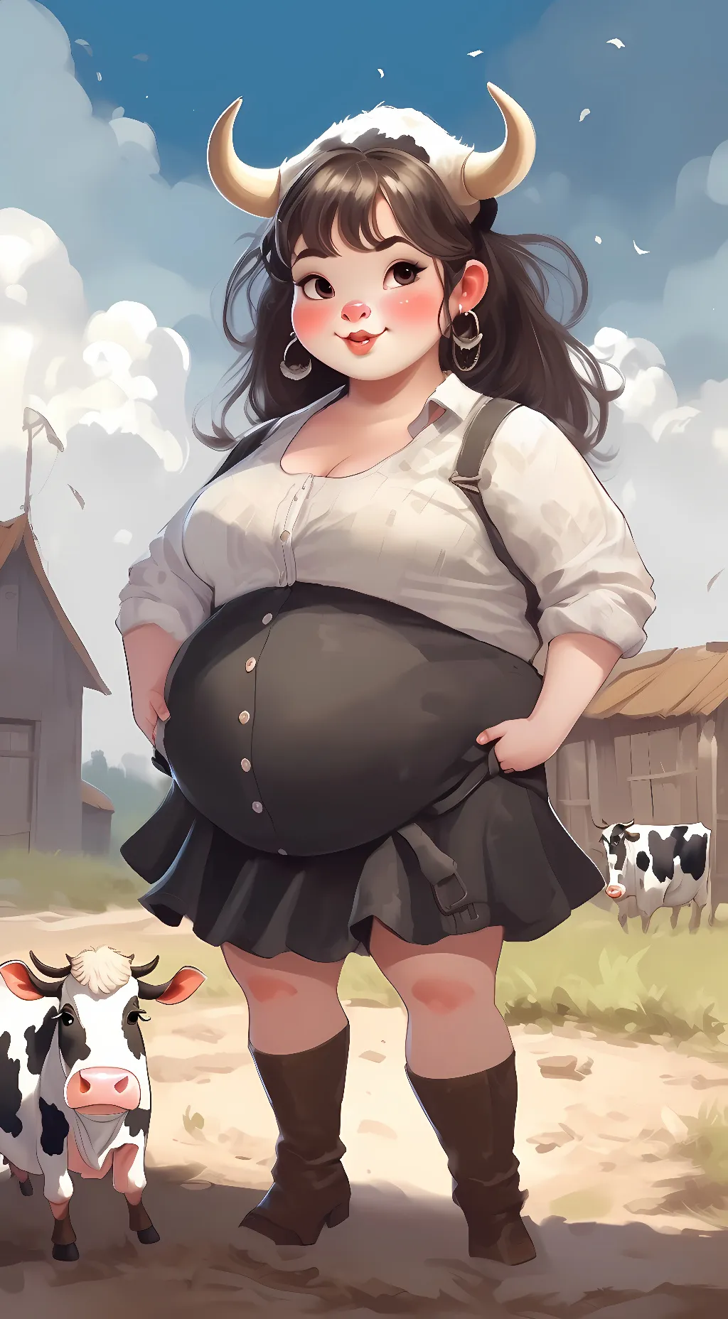 ai character: cowy background