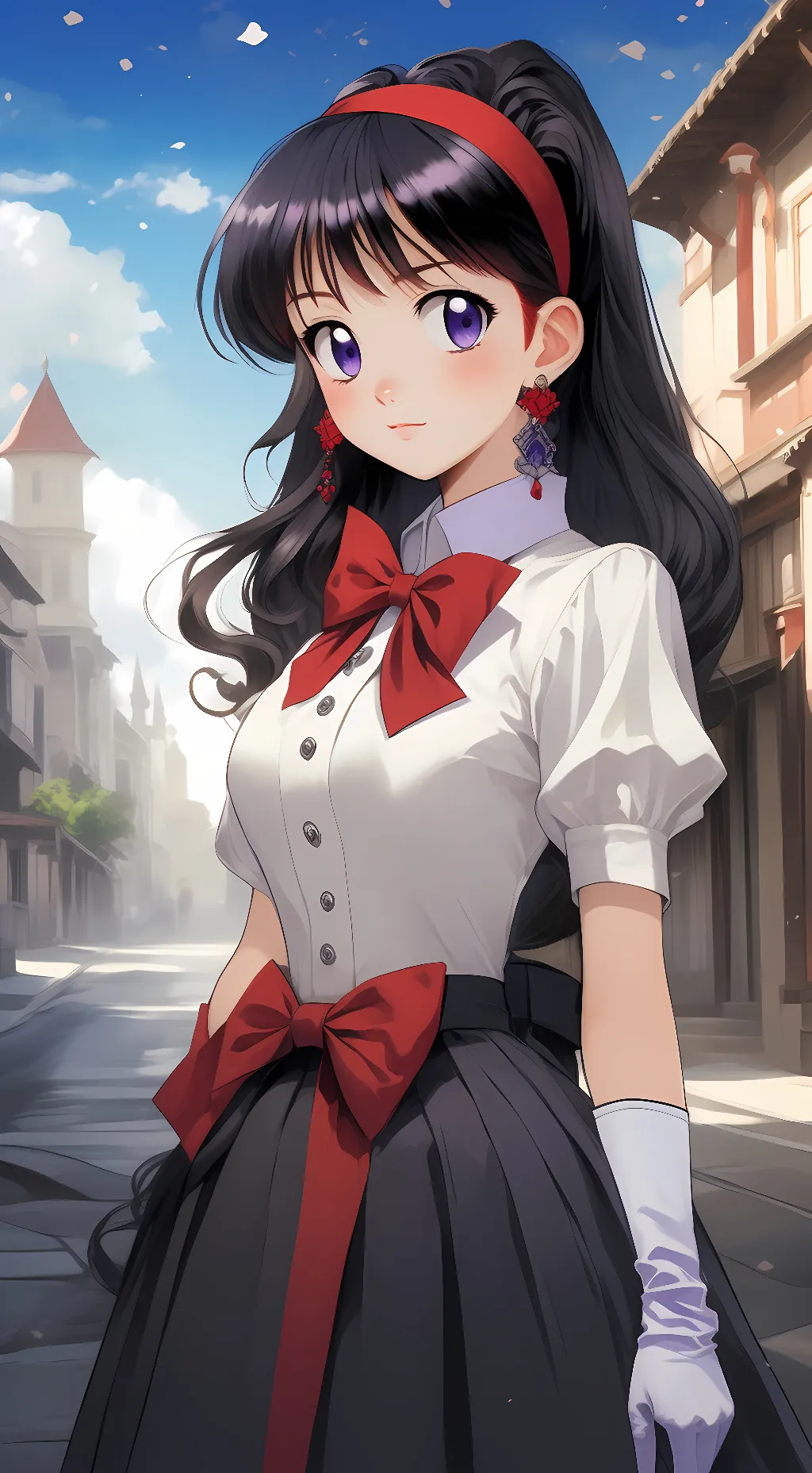 ai character: Sailor mars  background