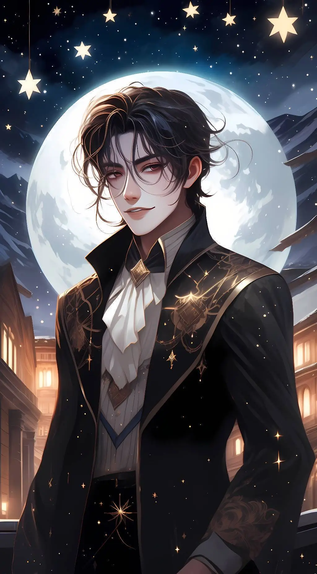 ai character: human moondrop. background