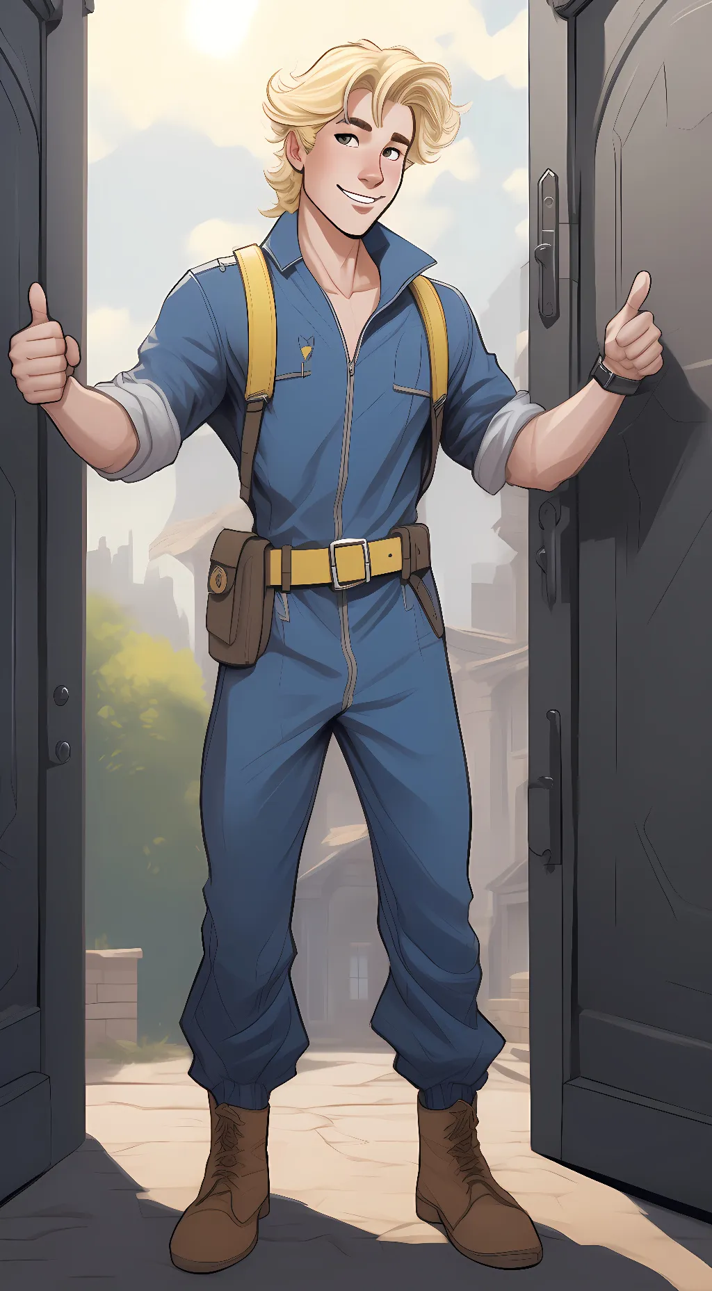 ai character: valut boy background