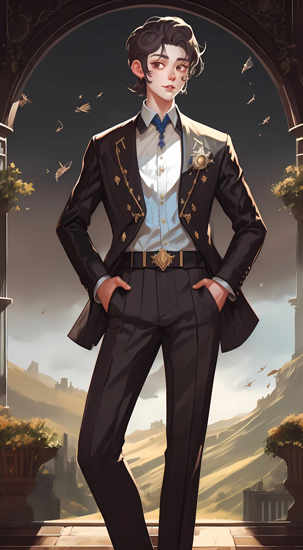 ai character: Alexander  background