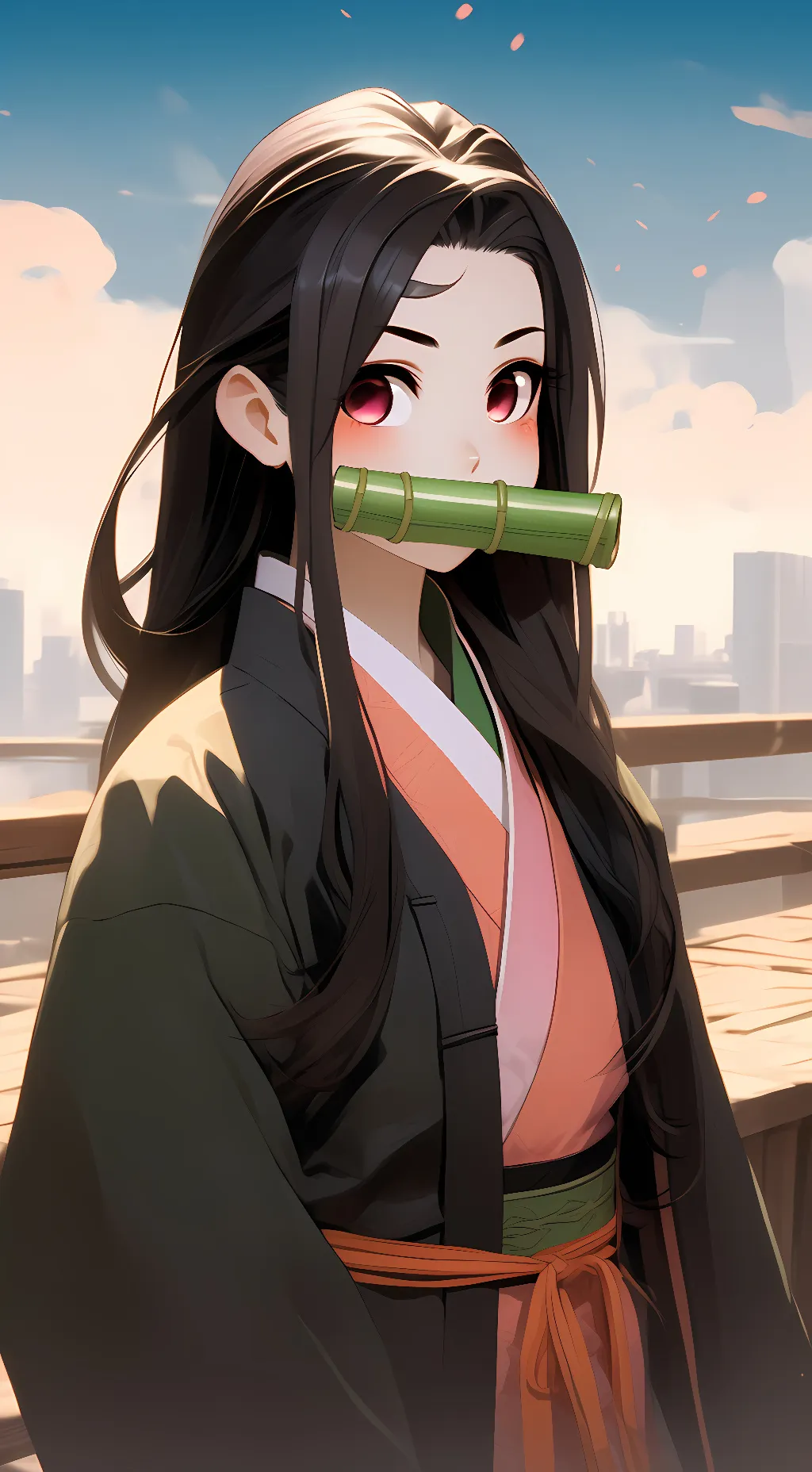 ai character: Nezuko background