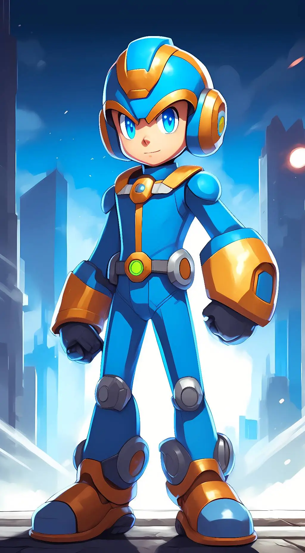 ai character: mega man background