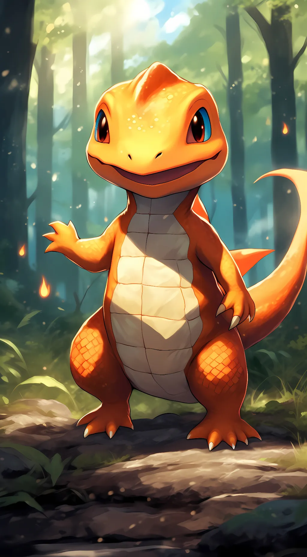 ai character: Poppy the Charmand background