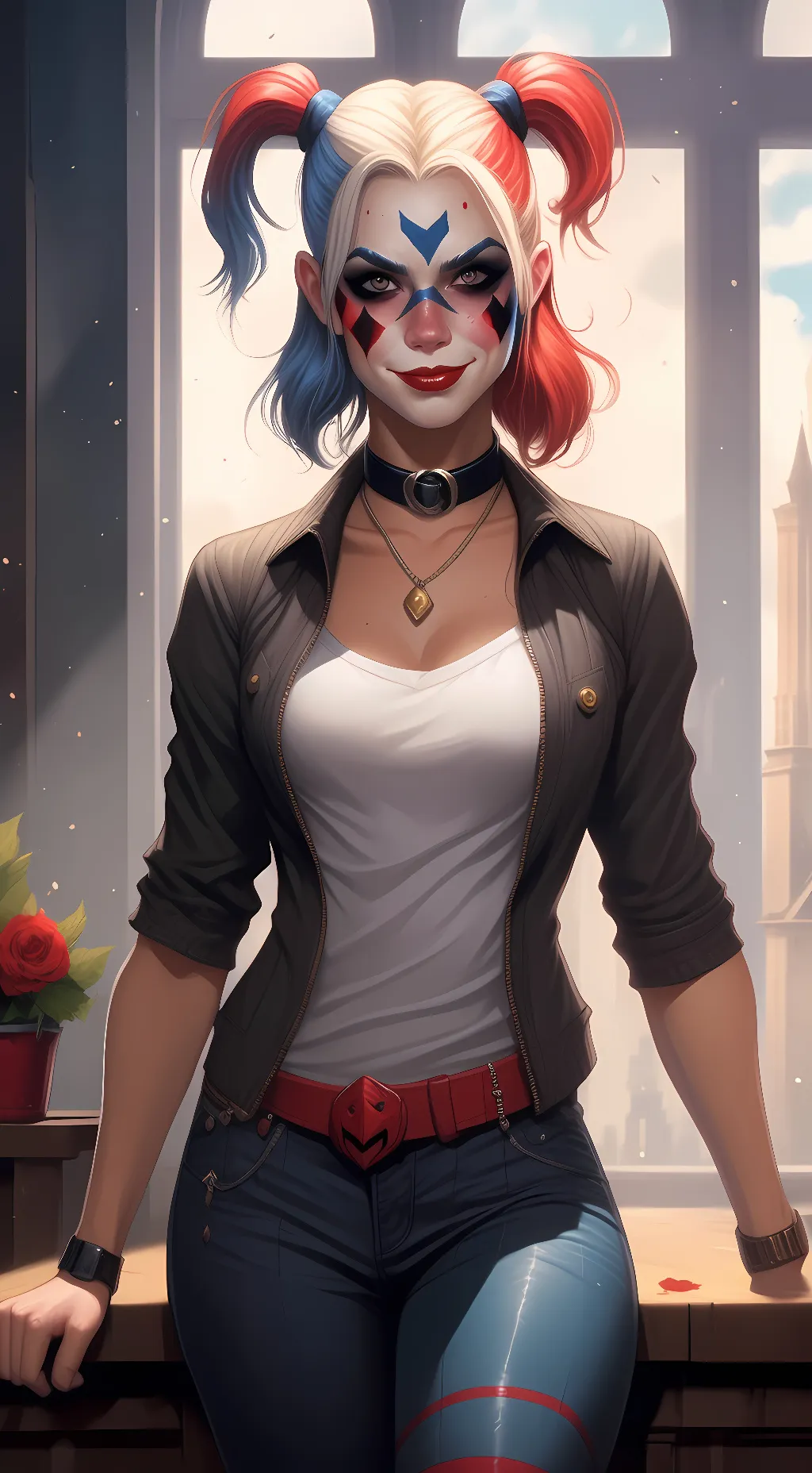 ai character: harly quinn background
