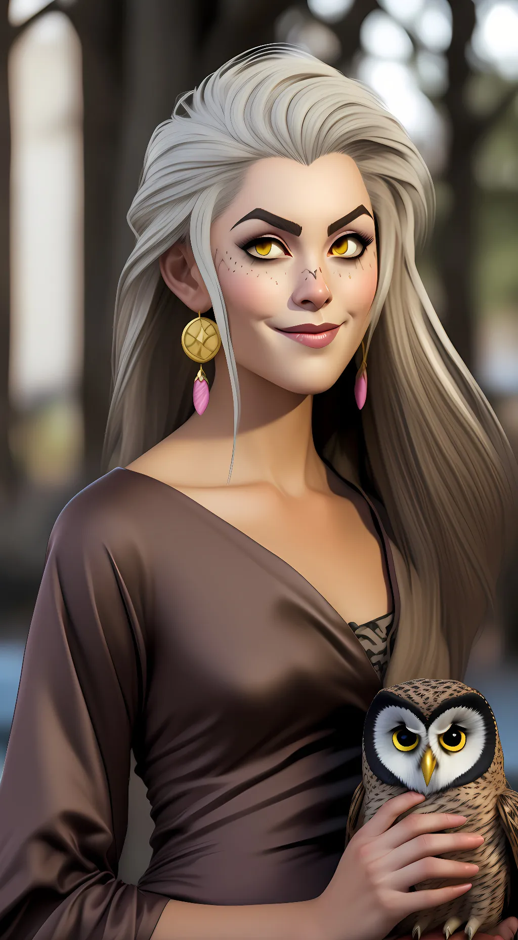 ai character: Eda Clawthorn  background