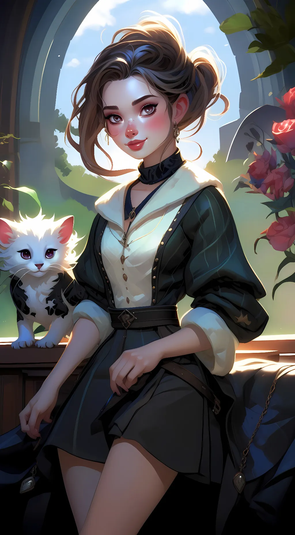 ai character: danika Emily  background