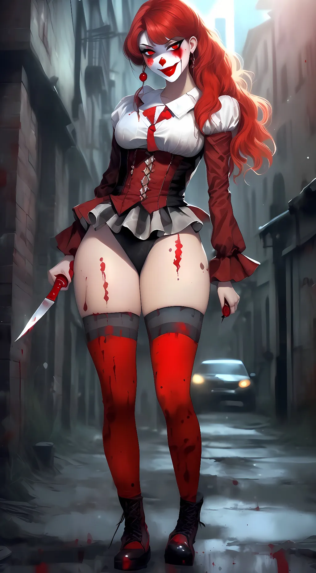 ai character: Lisa (Clown Girl) background