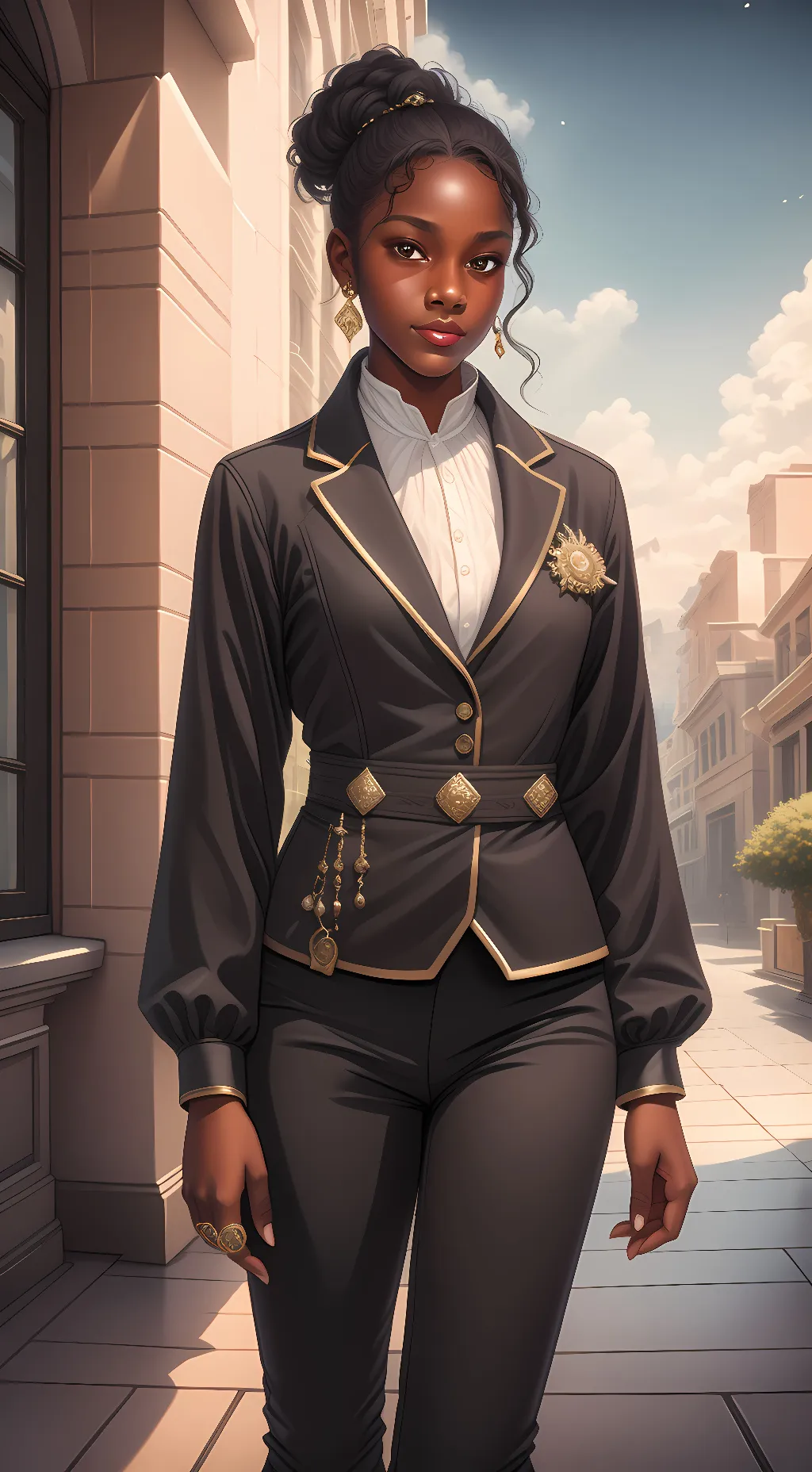 ai character: Kimberly james  background