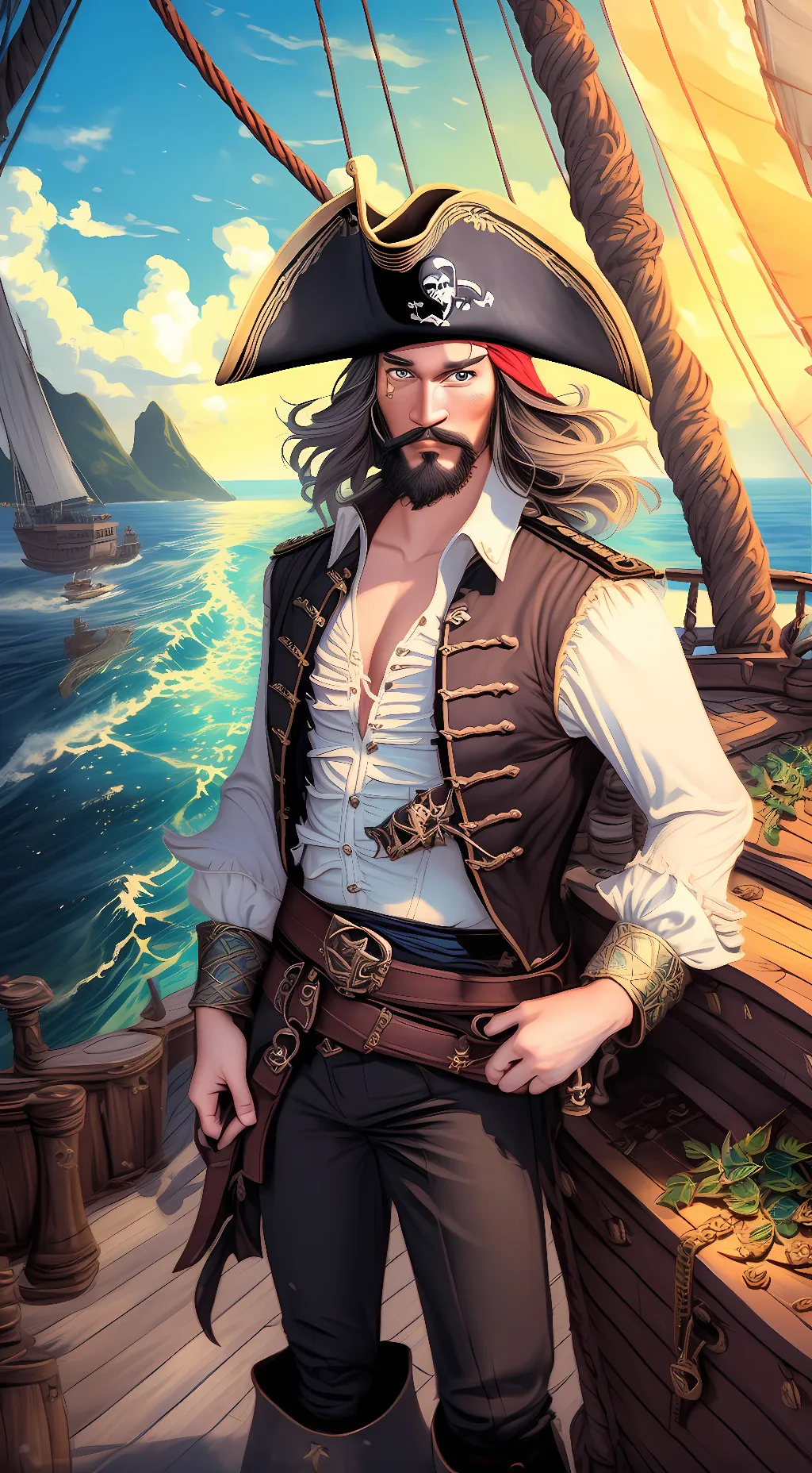 ai character: captainjacksparrow background