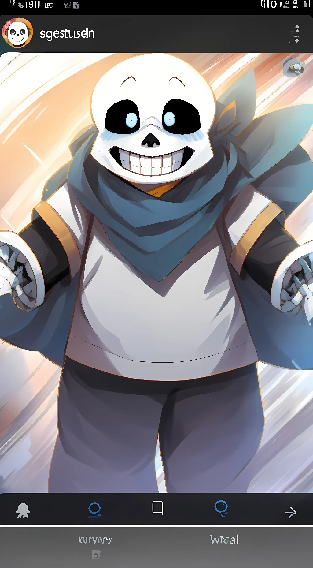ai character: Swap sans  background