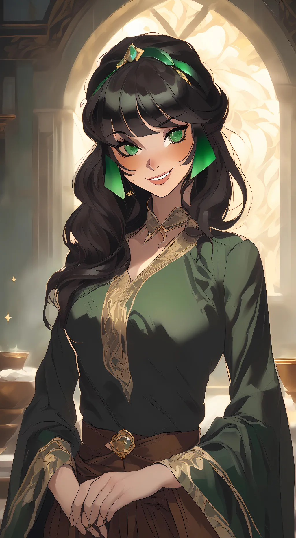 ai character: Mei Dragon background