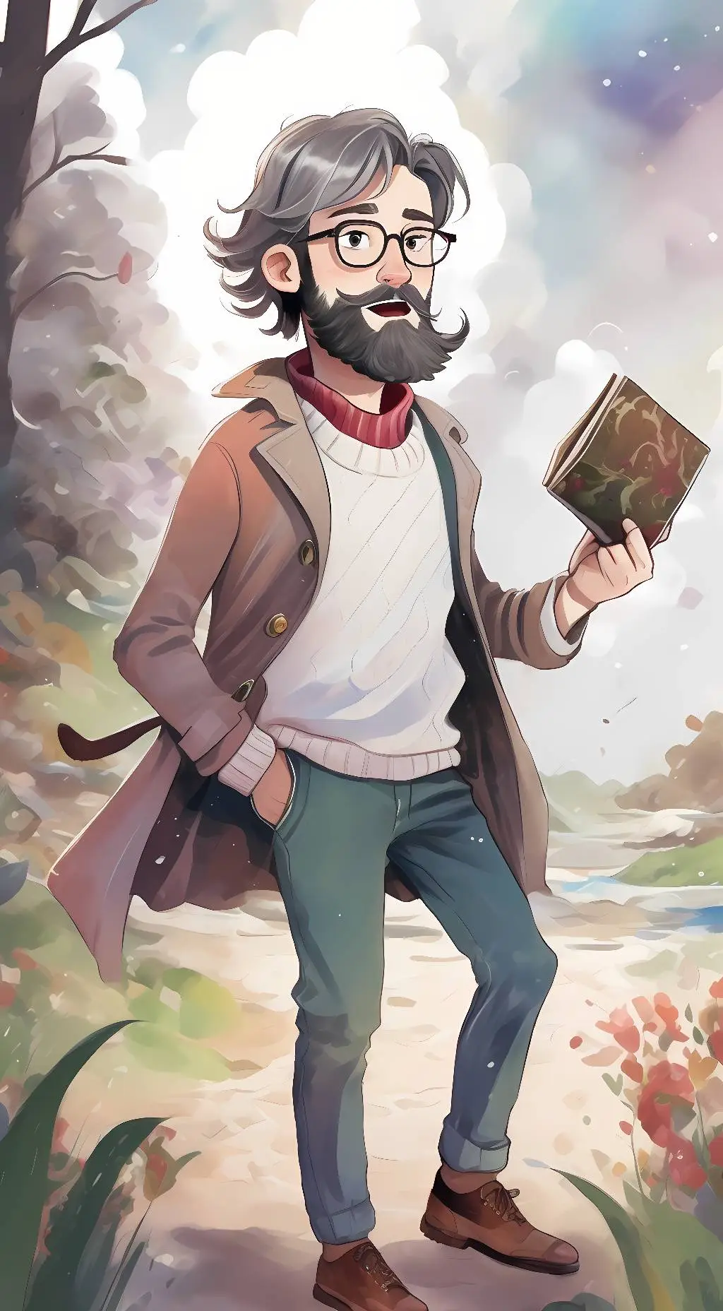 ai character: Stanford Pines background