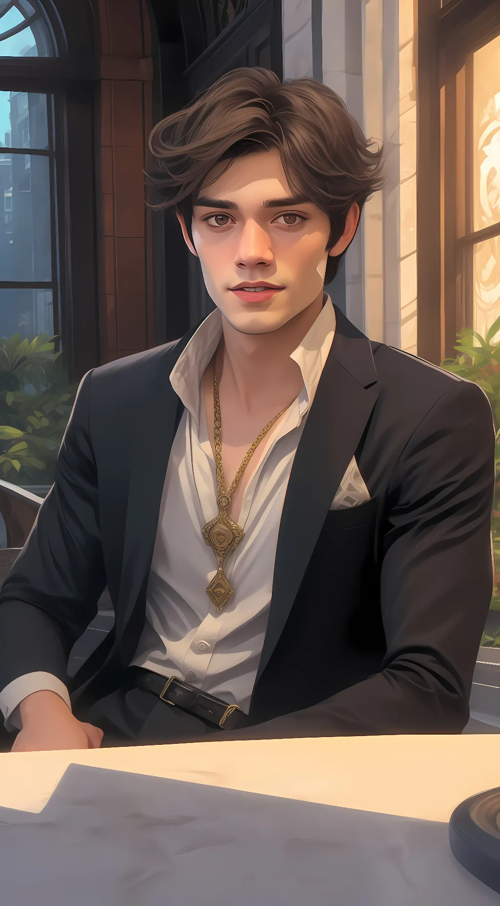 ai character: Lorenzo Berkshire  background