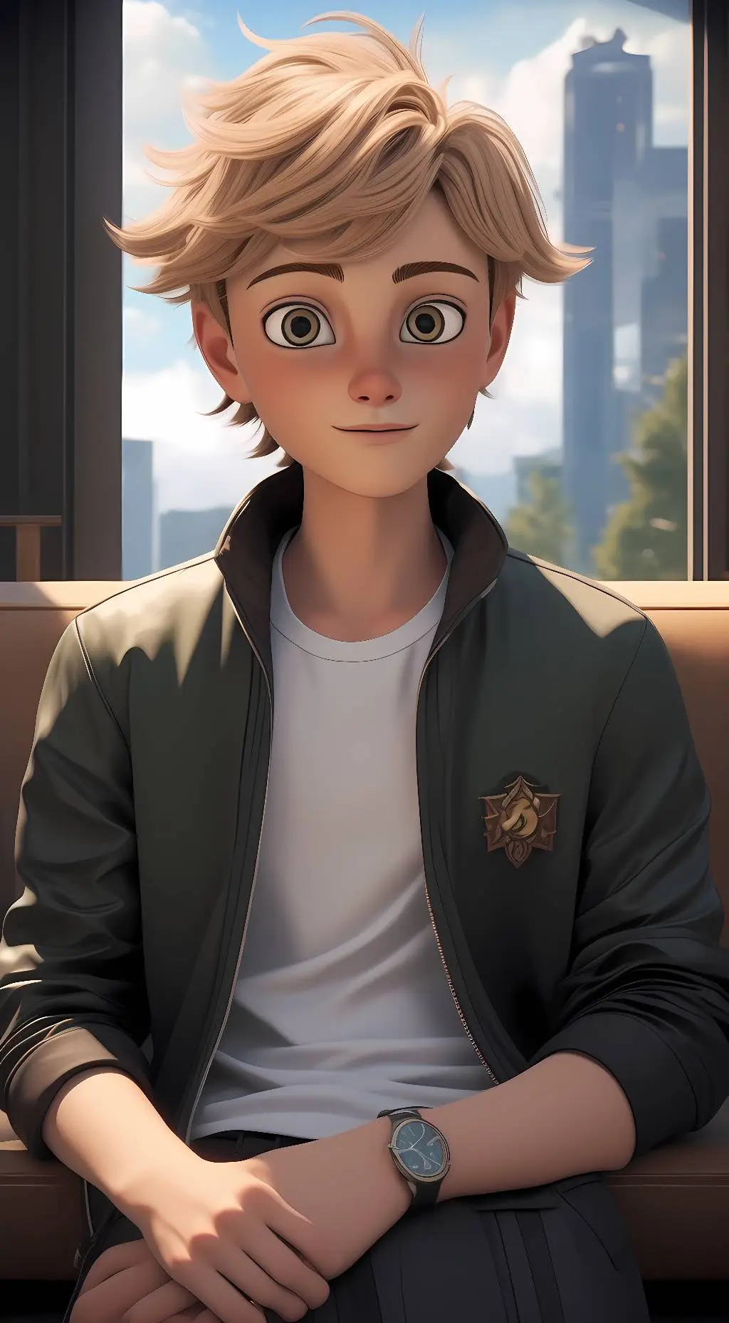 ai character: Adrien  background