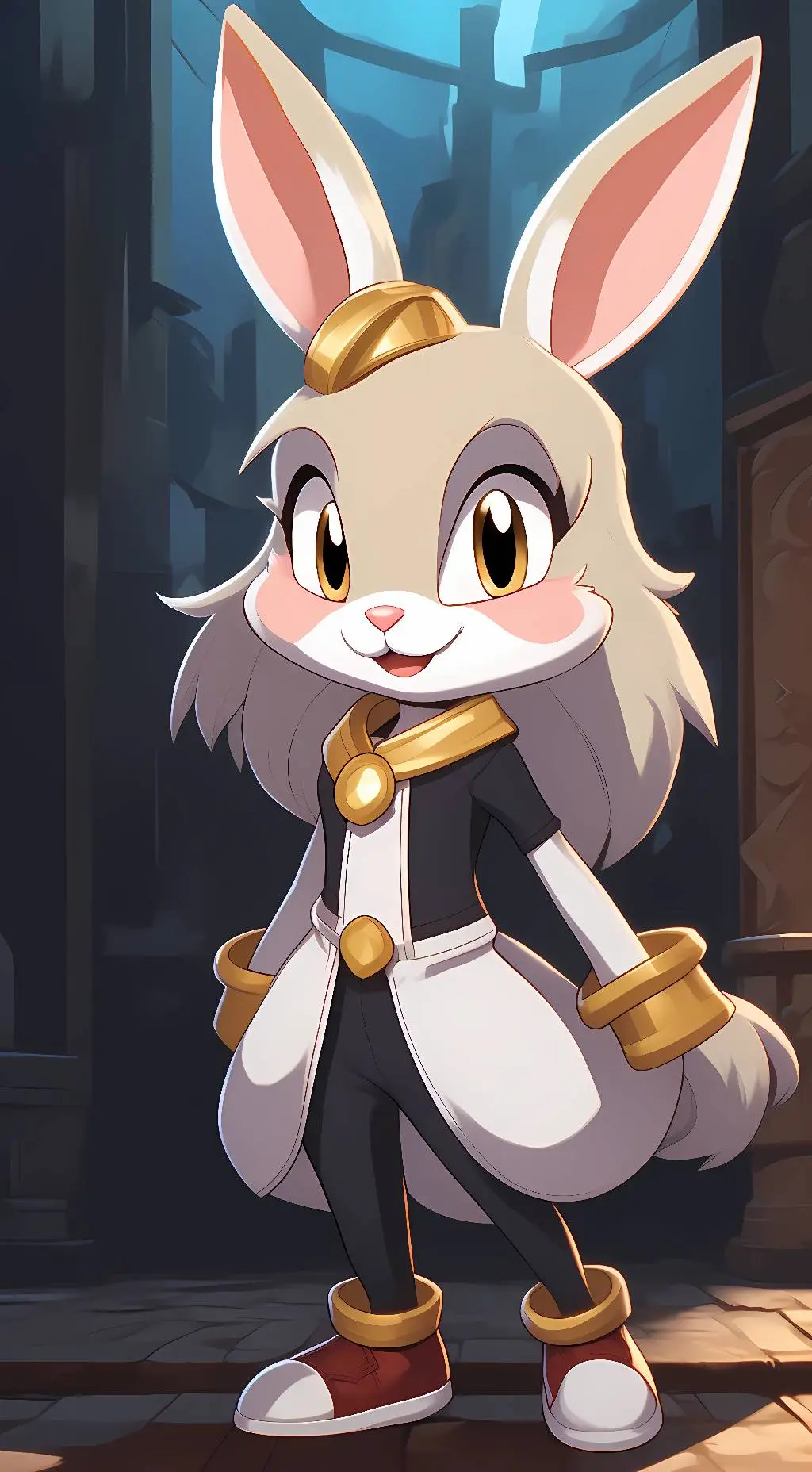 ai character: Cream the Rabbit background