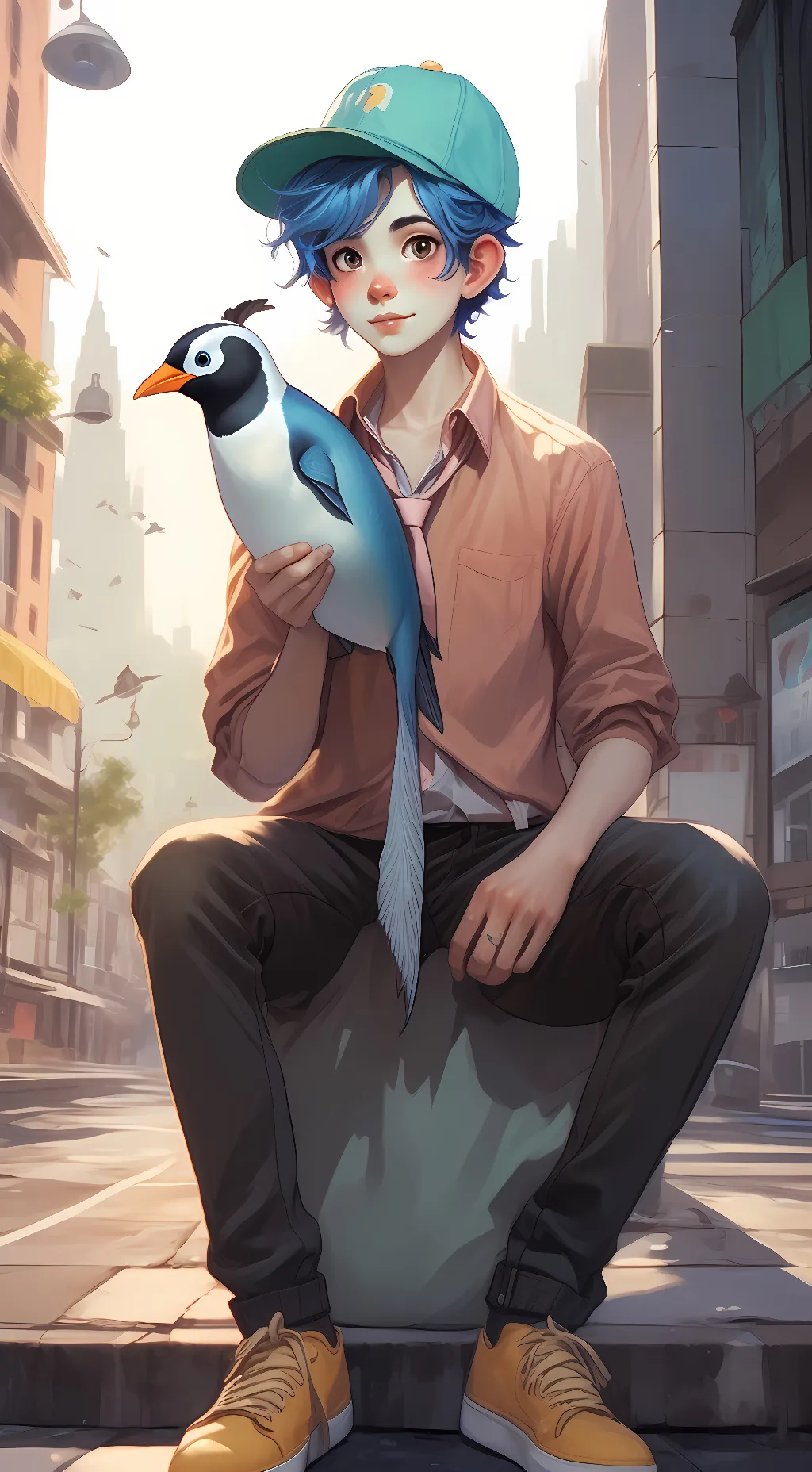ai character: Tuxedo, Sam background
