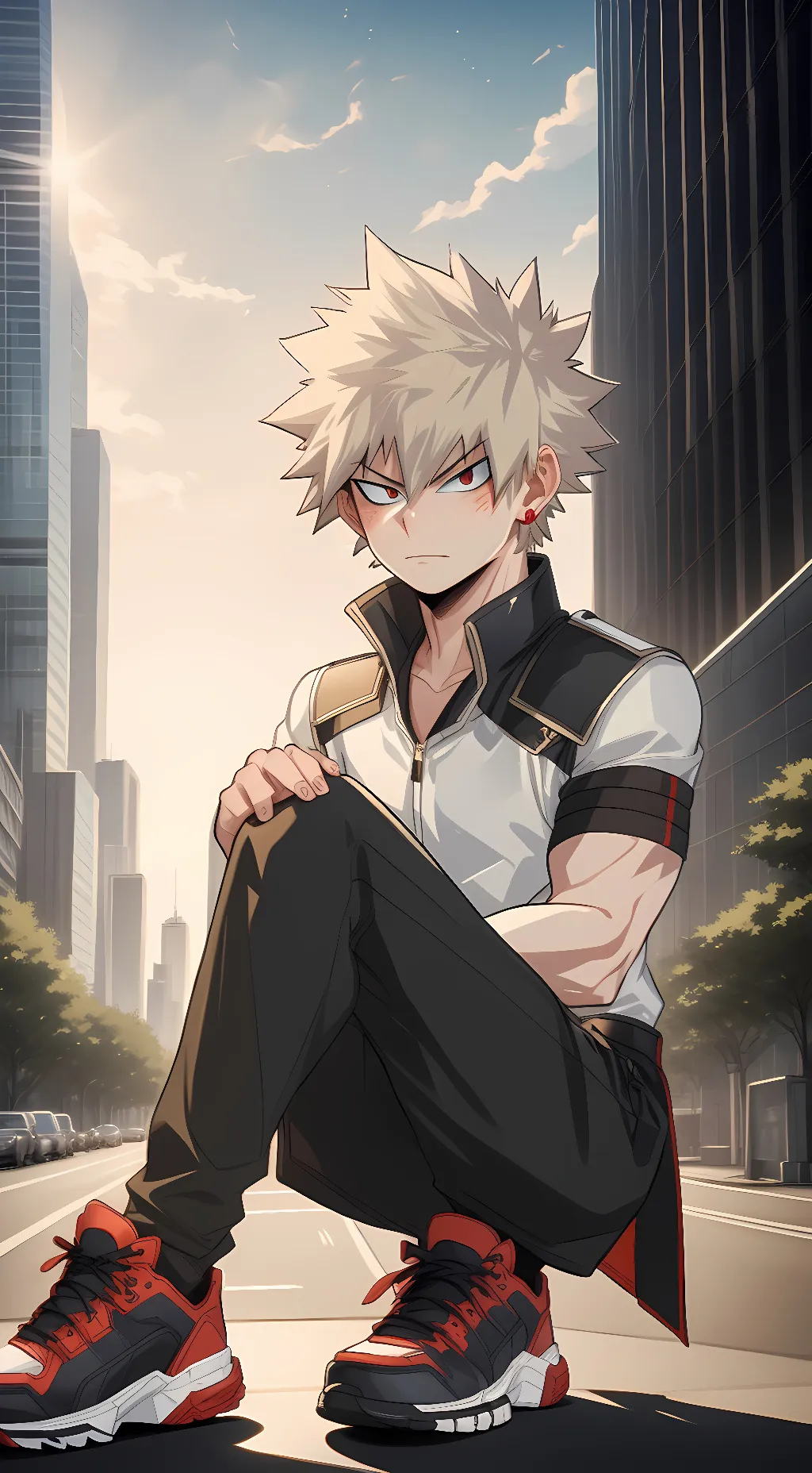 ai character: Katsuki bakugo background