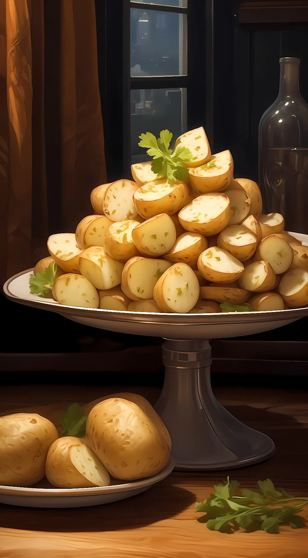 ai character: potatos background
