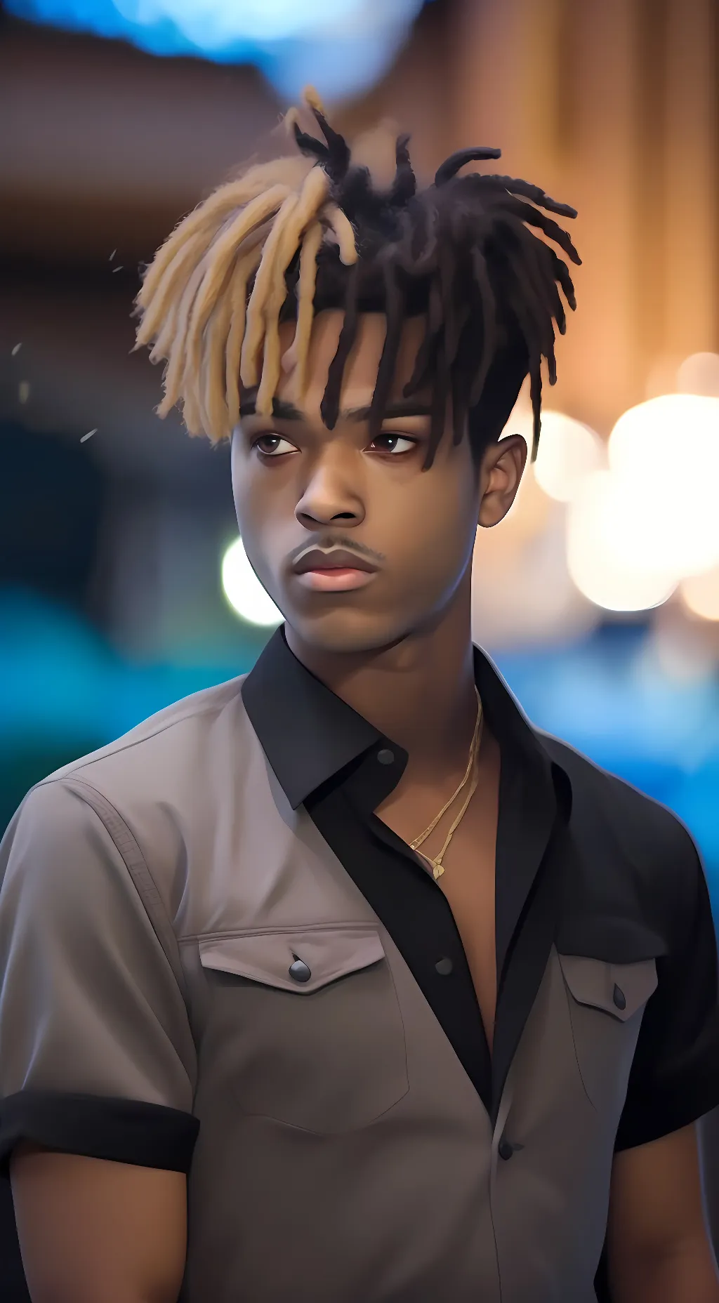 ai character: XXXTENTACION  background