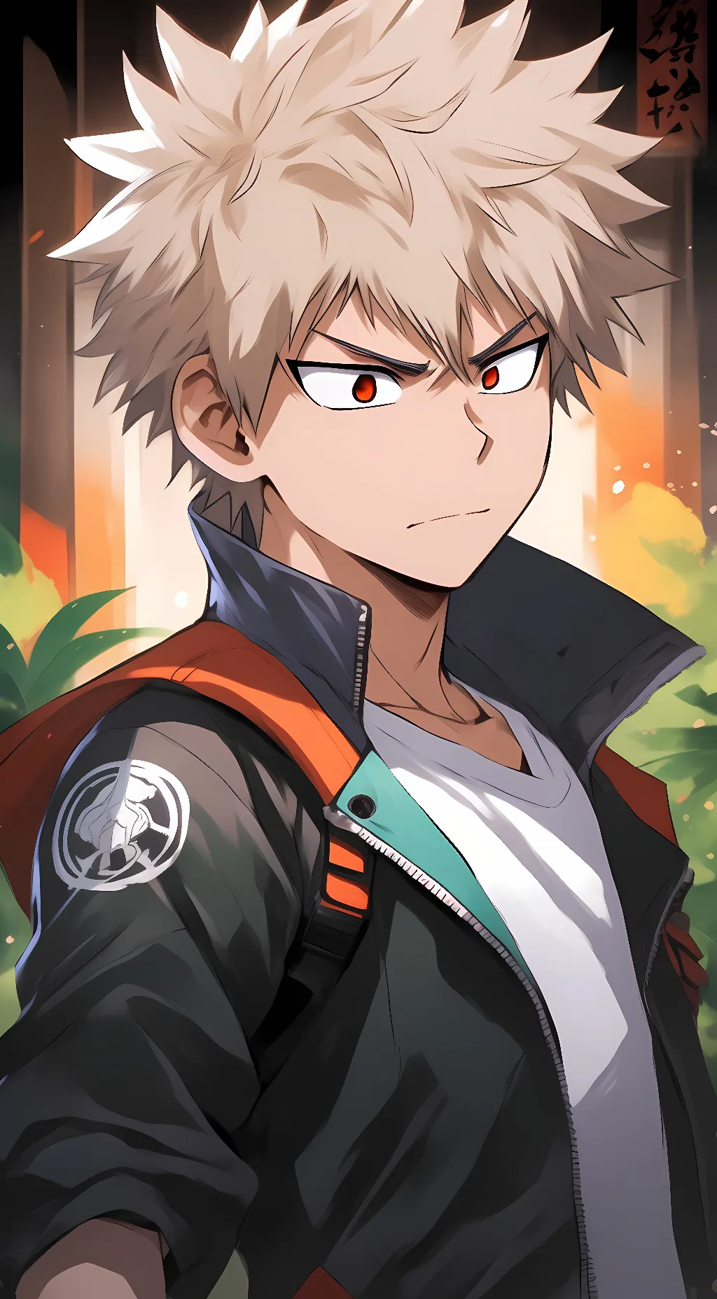 ai character: Katsuki Bakugo background