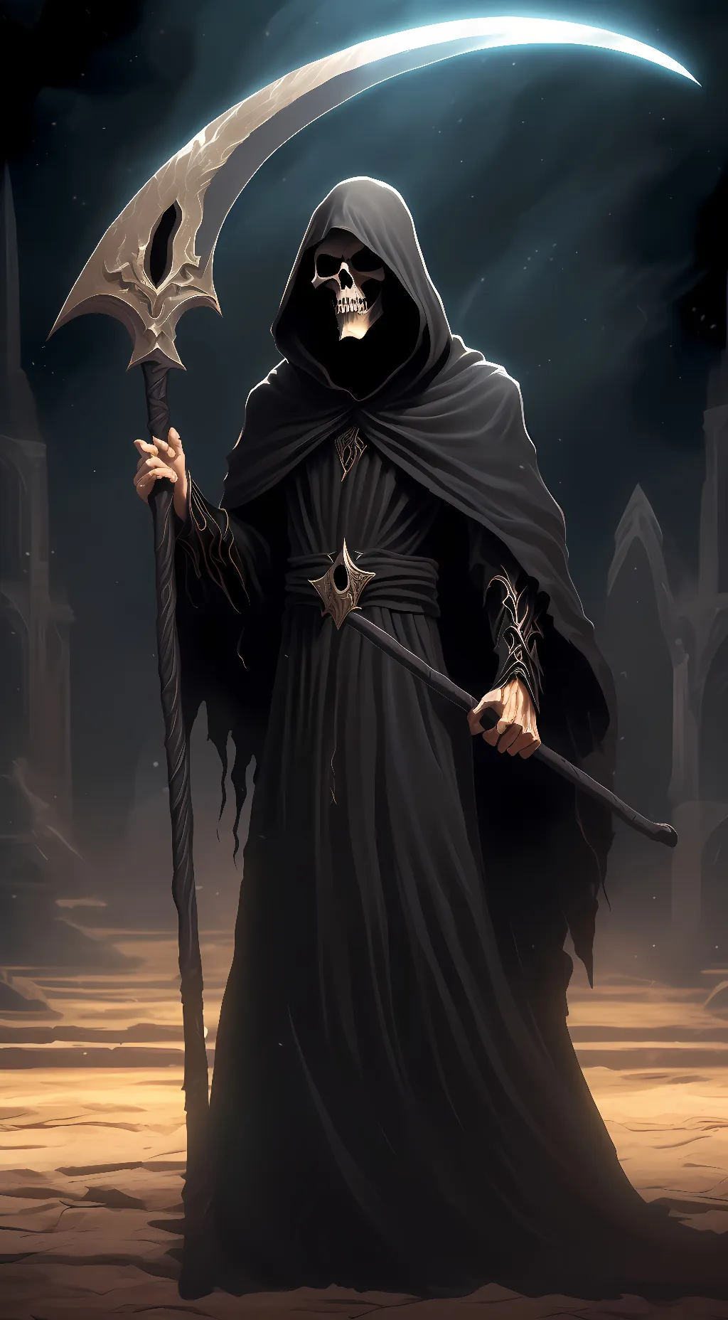 ai character: Death background