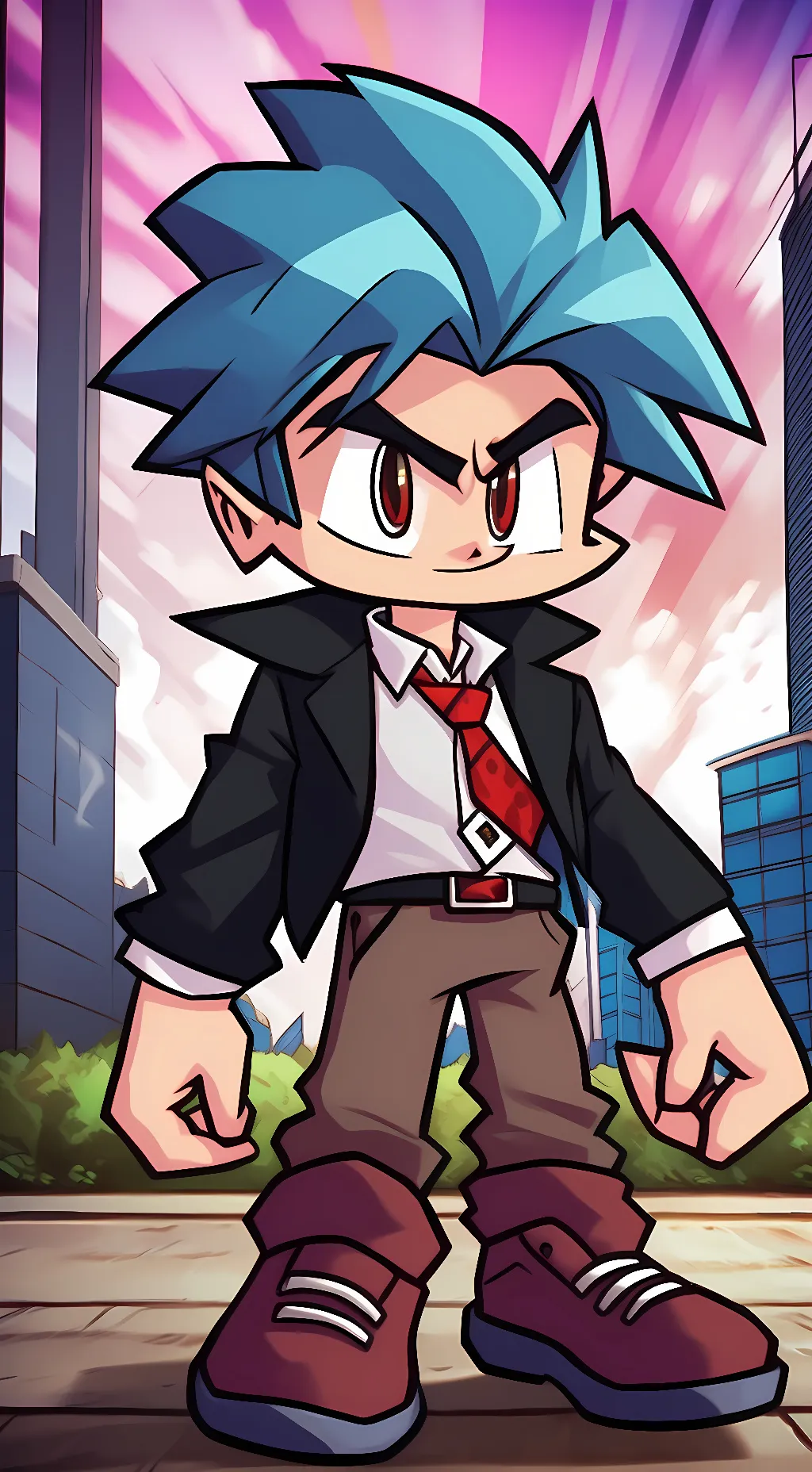 ai character: Fnf Boyfriend.exe  background