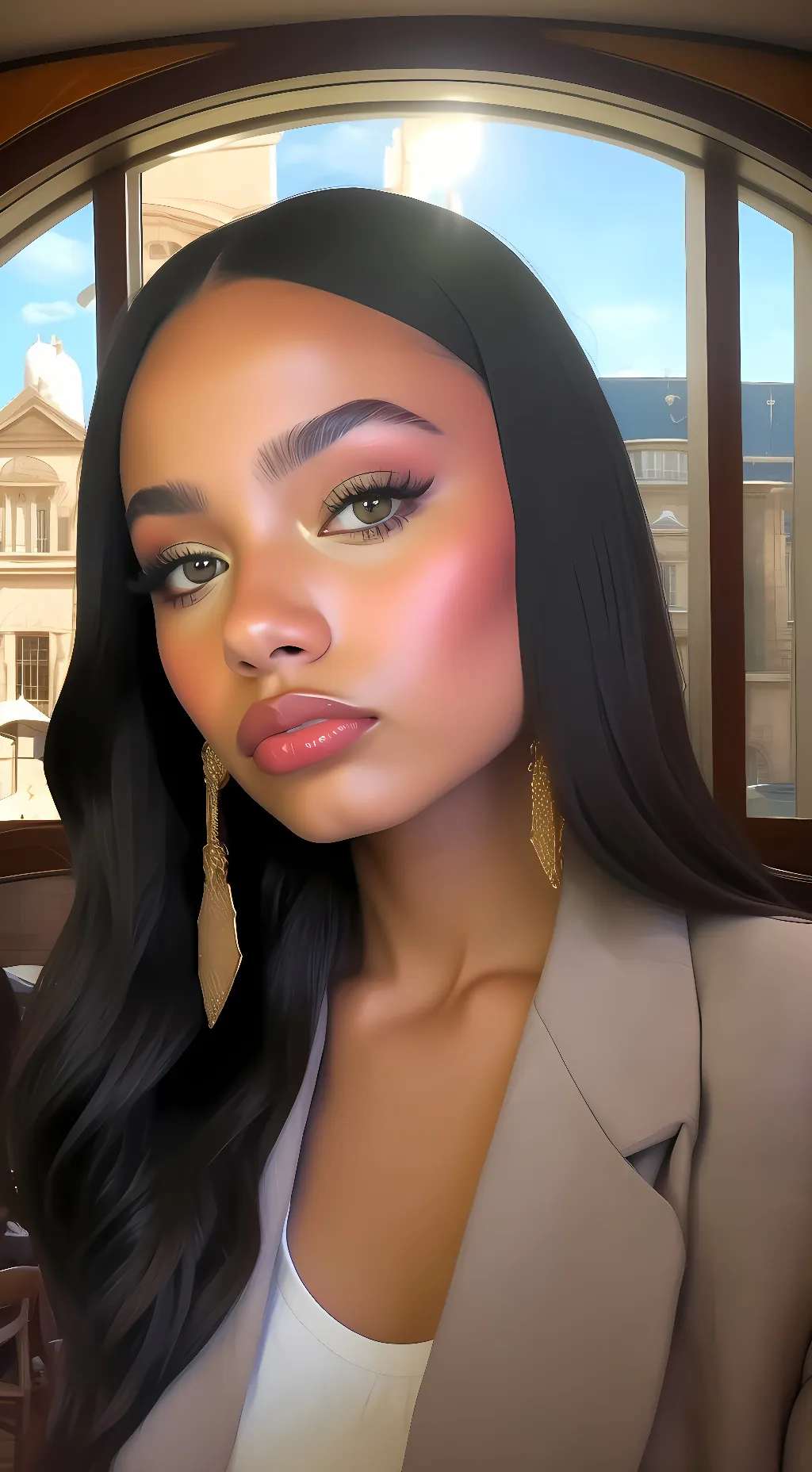 ai character: Brooklyn queen  background