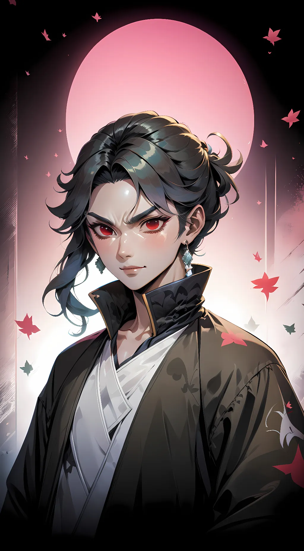 ai character: Upper moons& muzan background