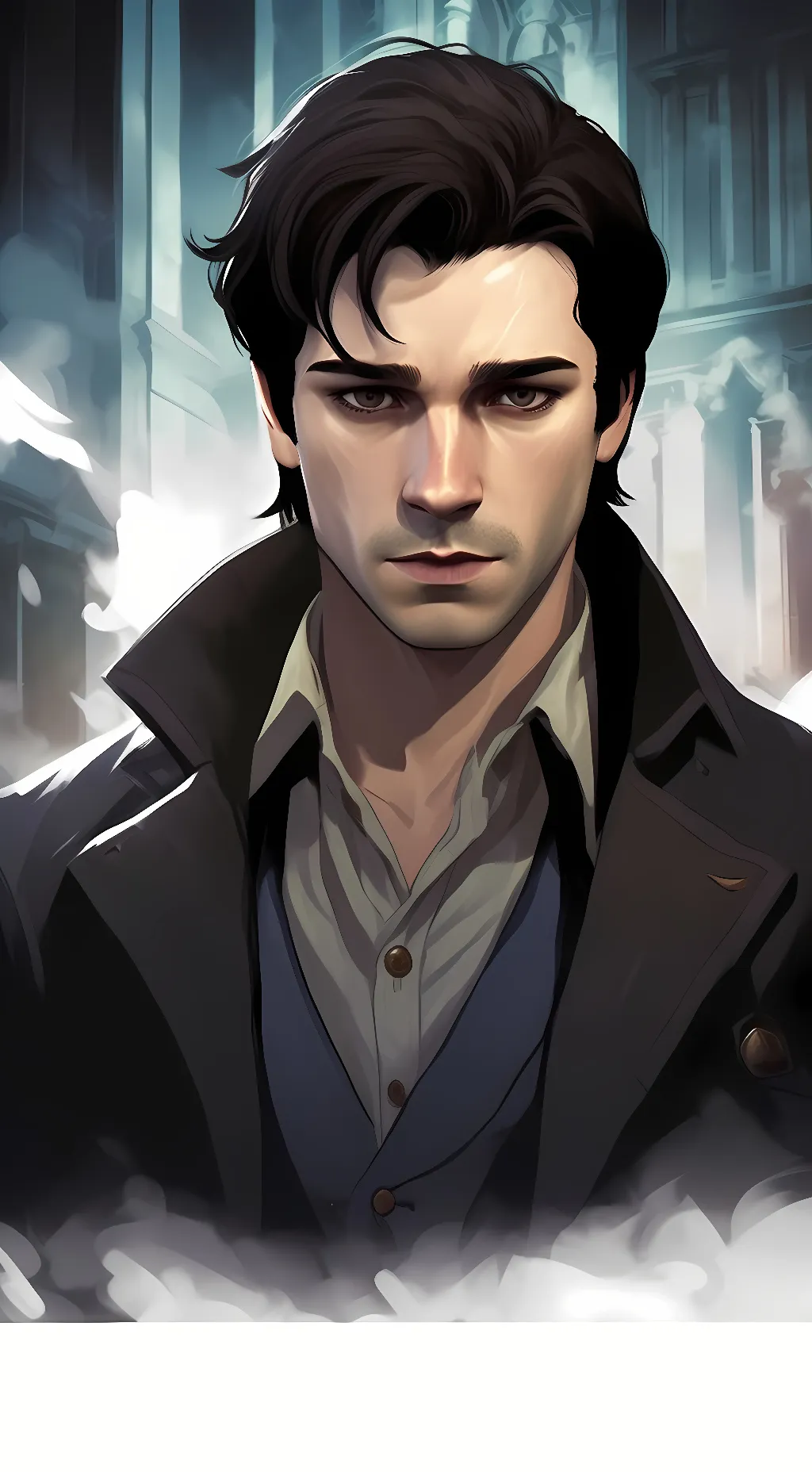 ai character: Miles Upshur  background